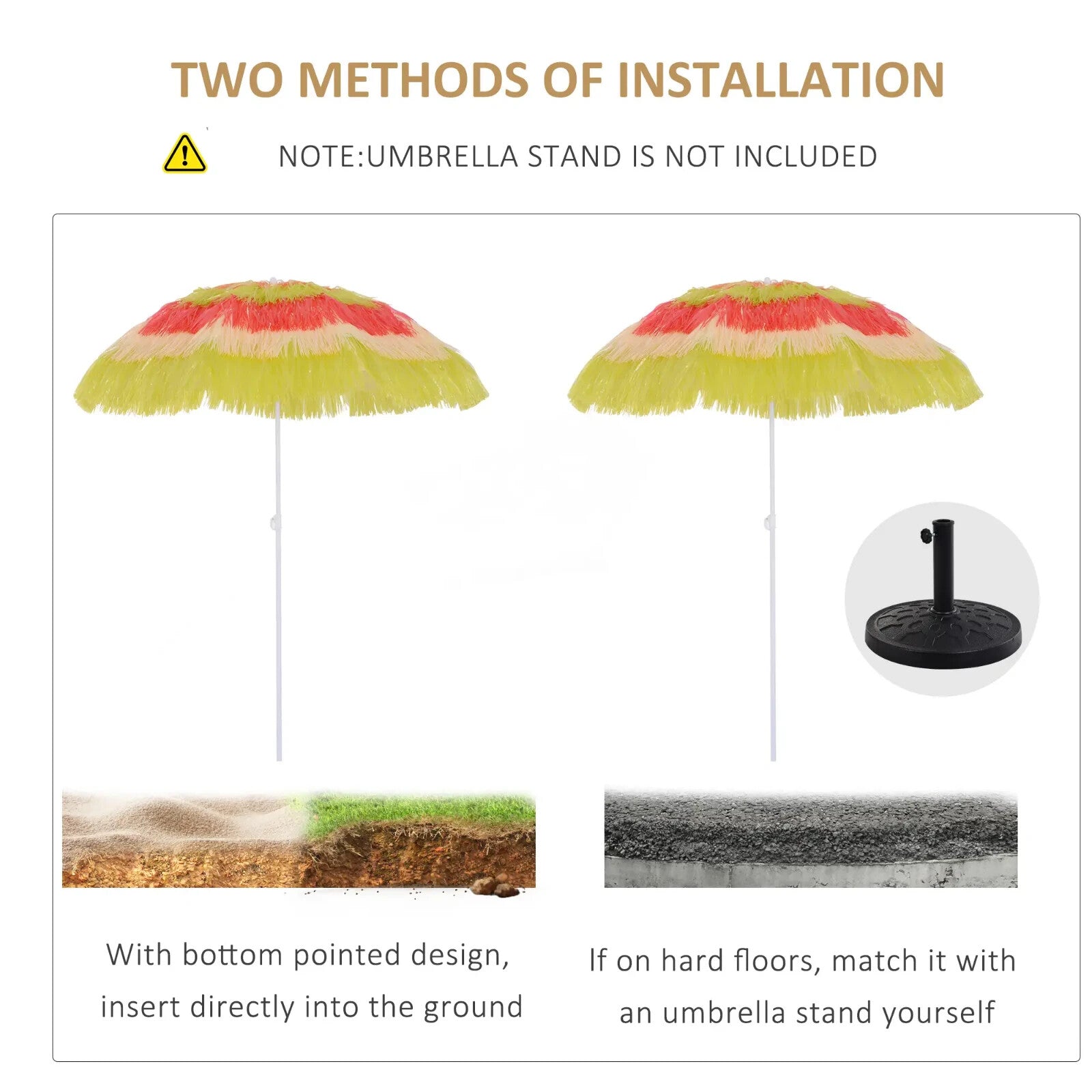 Hawaiian Parasol Sun Shelter Folding Tilting Crank Powder - Coated Multi - Colour - Home and Garden Furniture Shop - rustic - furniture