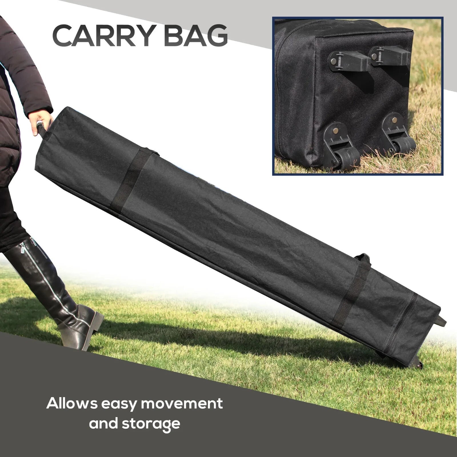 Heavy Duty 3 x 3m Pop Up Gazebo Garden Shelter Mosquito Netting Grey Patio Tent - Home and Garden Furniture Shop - rustic - furniture