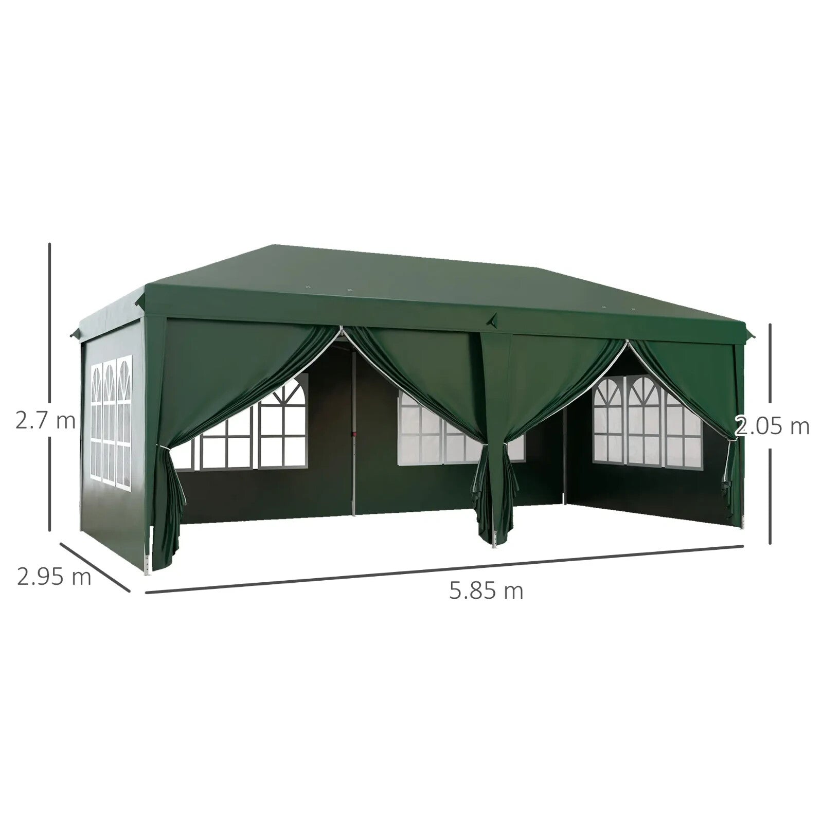 Heavy Duty 3 x 6m Pop - Up Gazebo Curtain Walls Windows Wedding Marquee Party Tent - Home and Garden Furniture Shop - rustic - furniture