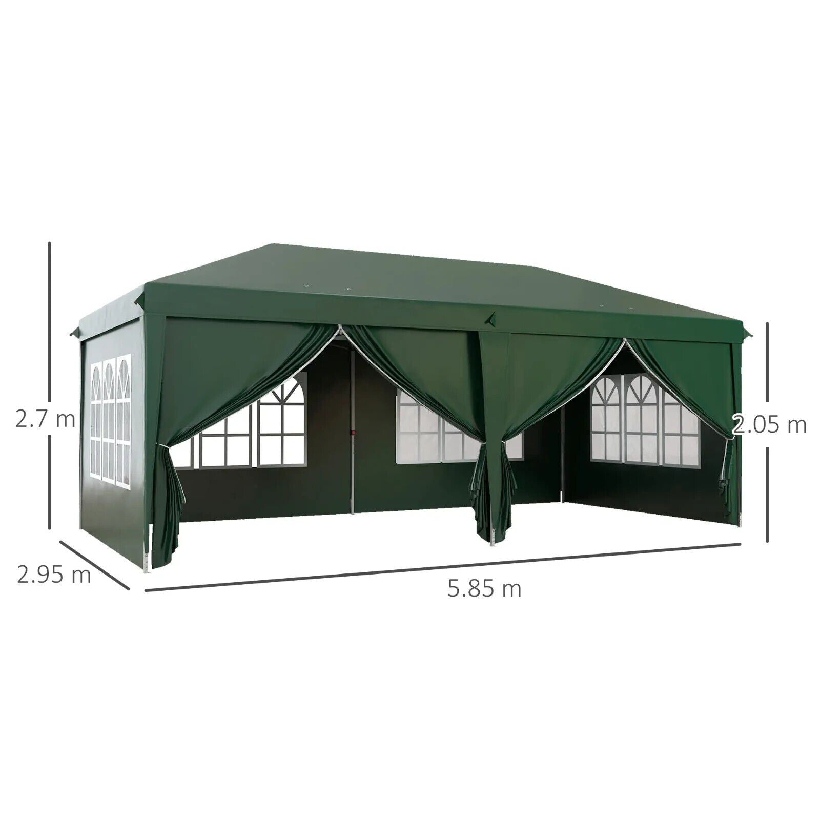 Heavy Duty 3 x 6m Pop - Up Gazebo Curtain Walls Windows Wedding Marquee Party Tent - Home and Garden Furniture Shop - #rustic - furniture#