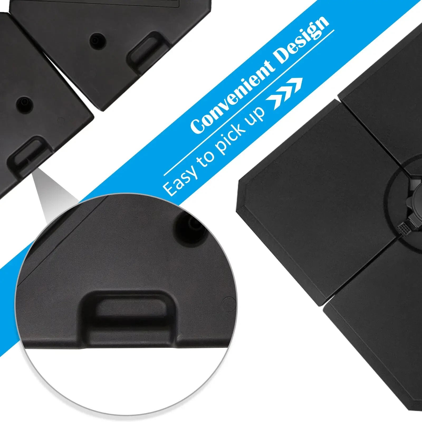 Heavy Duty Fillable Parasol Base Stand Sand or Water Garden Umbrella Weight - Home and Garden Furniture Shop - rustic - furniture