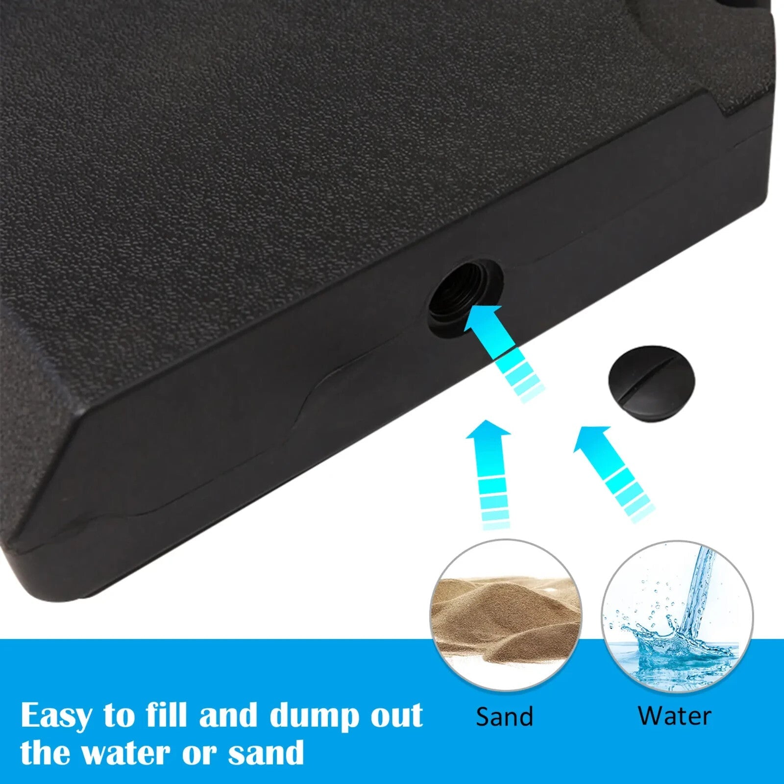 Heavy Duty Fillable Parasol Base Stand Sand or Water Garden Umbrella Weight - Home and Garden Furniture Shop - rustic - furniture