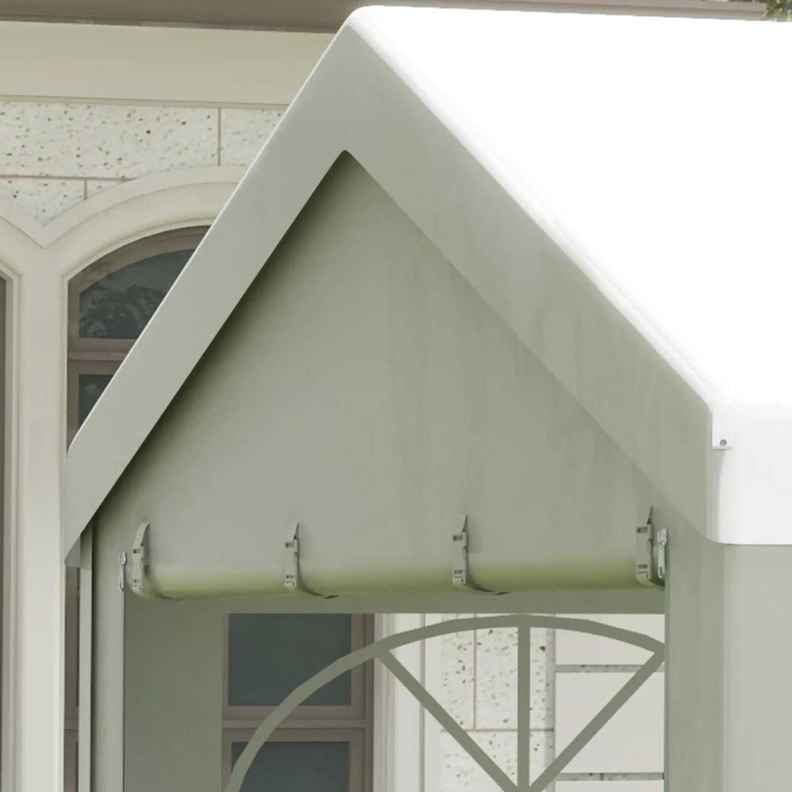 Heavy Duty Garden Gazebo Marquee Tent Steel Frame Outdoor Event Shelter White - Home and Garden Furniture Shop - rustic - furniture