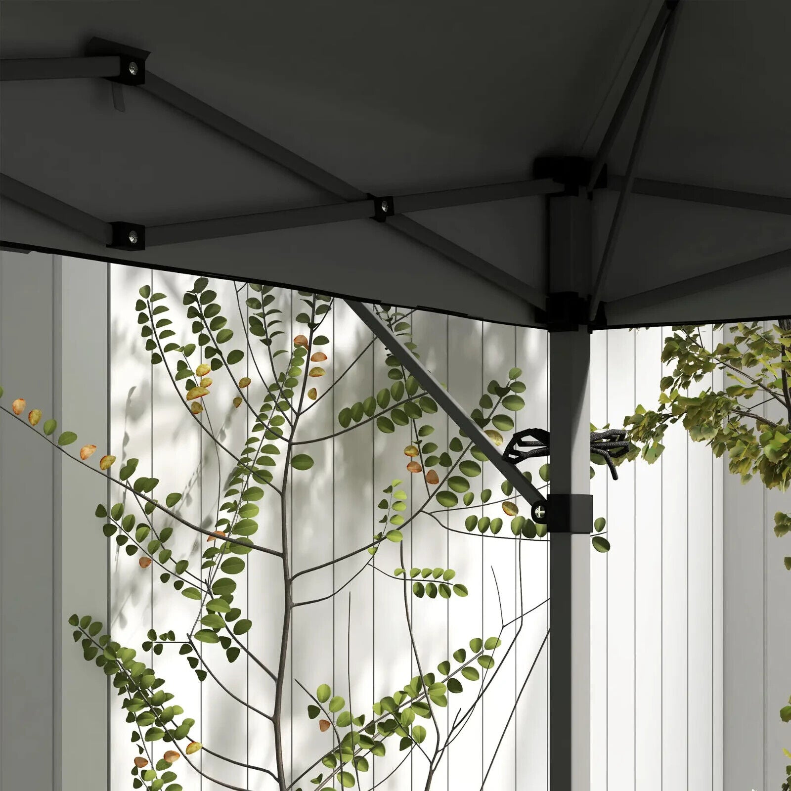 Heavy Duty Garden Pop Up Gazebo Instant Shelter Extendable Dual Awning Grey 3m - Home and Garden Furniture Shop - #rustic - furniture#