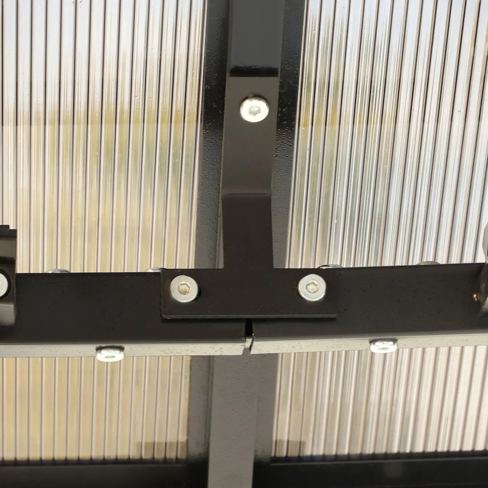 Heavy Duty Gazebo Metal 3x3m Hard Top Polycarbonate Roof Curtains Garden Shelter - Home and Garden Furniture Shop - rustic - furniture