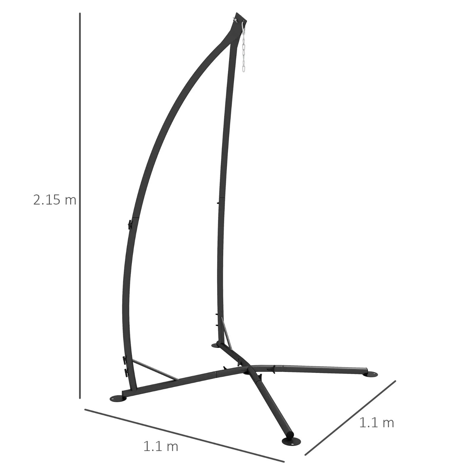 Heavy Duty Hammock Chair Stand Hanging Metal Frame with Chain for Garden Hammock - Home and Garden Furniture Shop - rustic - furniture