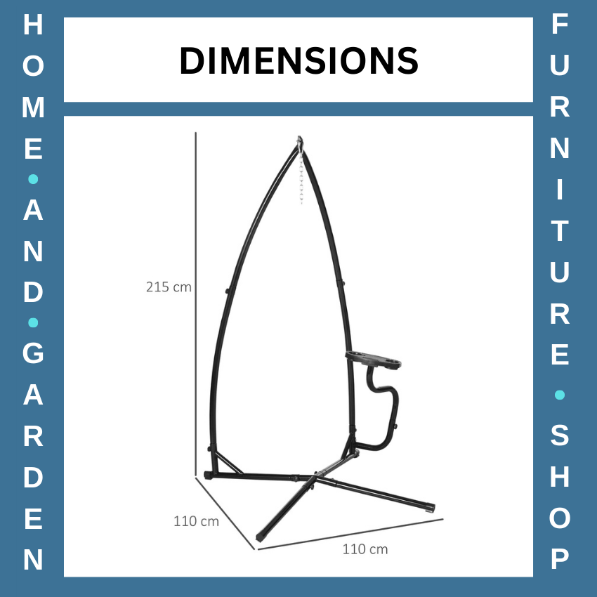 Heavy Duty Metal C - Stand for Hammock Chair Outdoor Swing Seat Support Frame - Home and Garden Furniture Shop - rustic - furniture