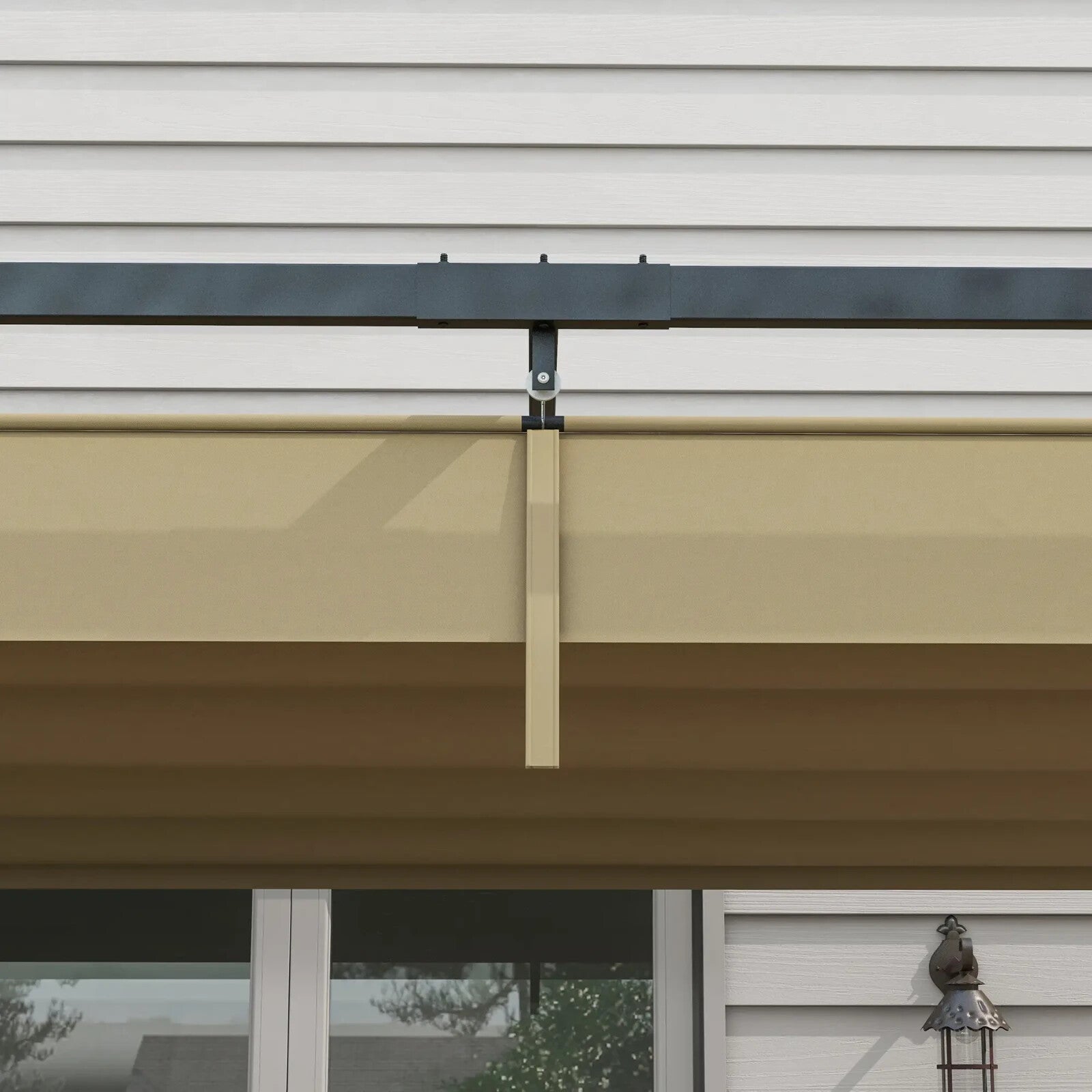 Heavy Duty Metal Pergola Retractable Canopy Patio Gazebo Sun Shelter4x3(m) Cover - Home and Garden Furniture Shop - rustic - furniture