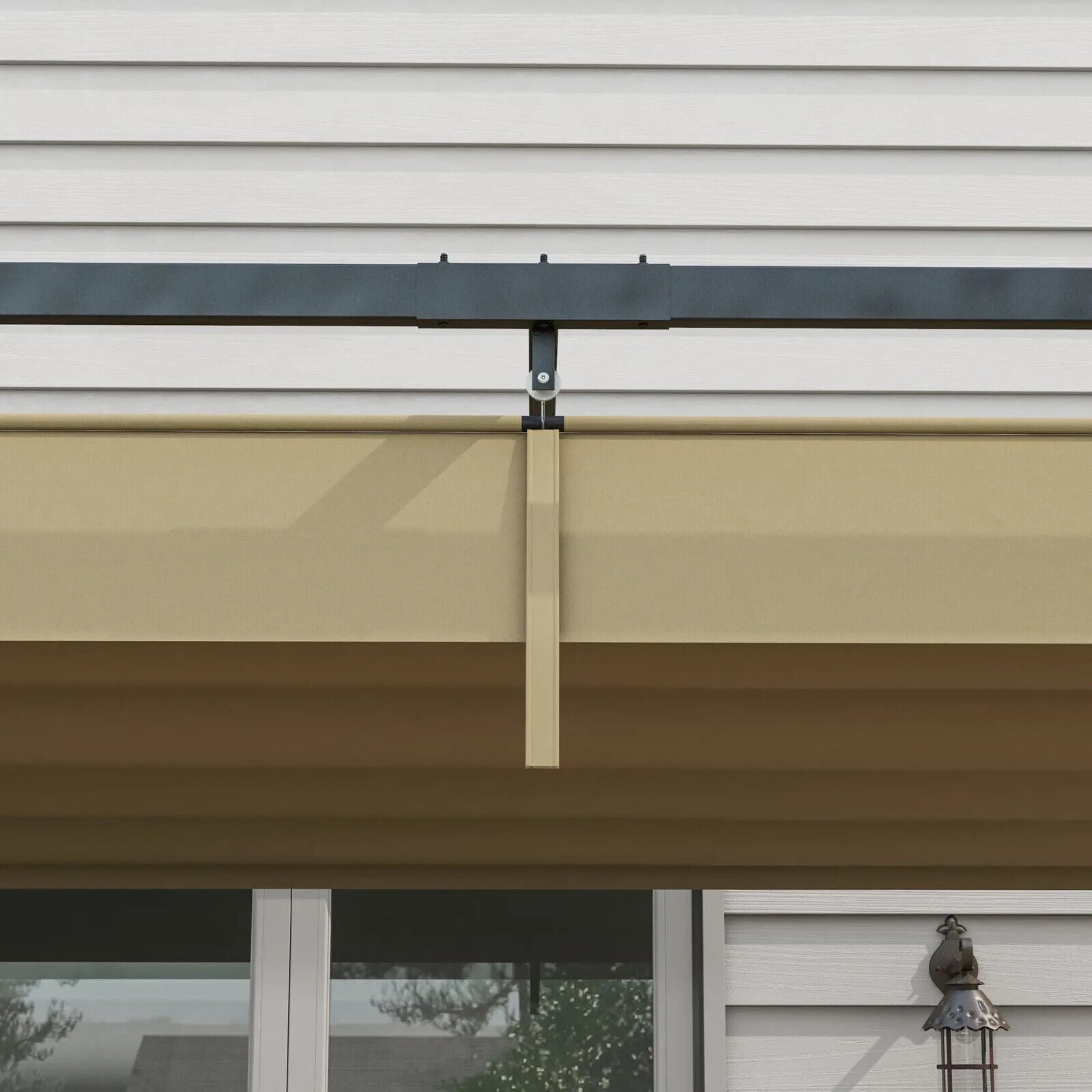 Heavy Duty Metal Pergola Retractable Canopy Patio Gazebo Sun Shelter4x3(m) Cover - Home and Garden Furniture Shop - #rustic - furniture#