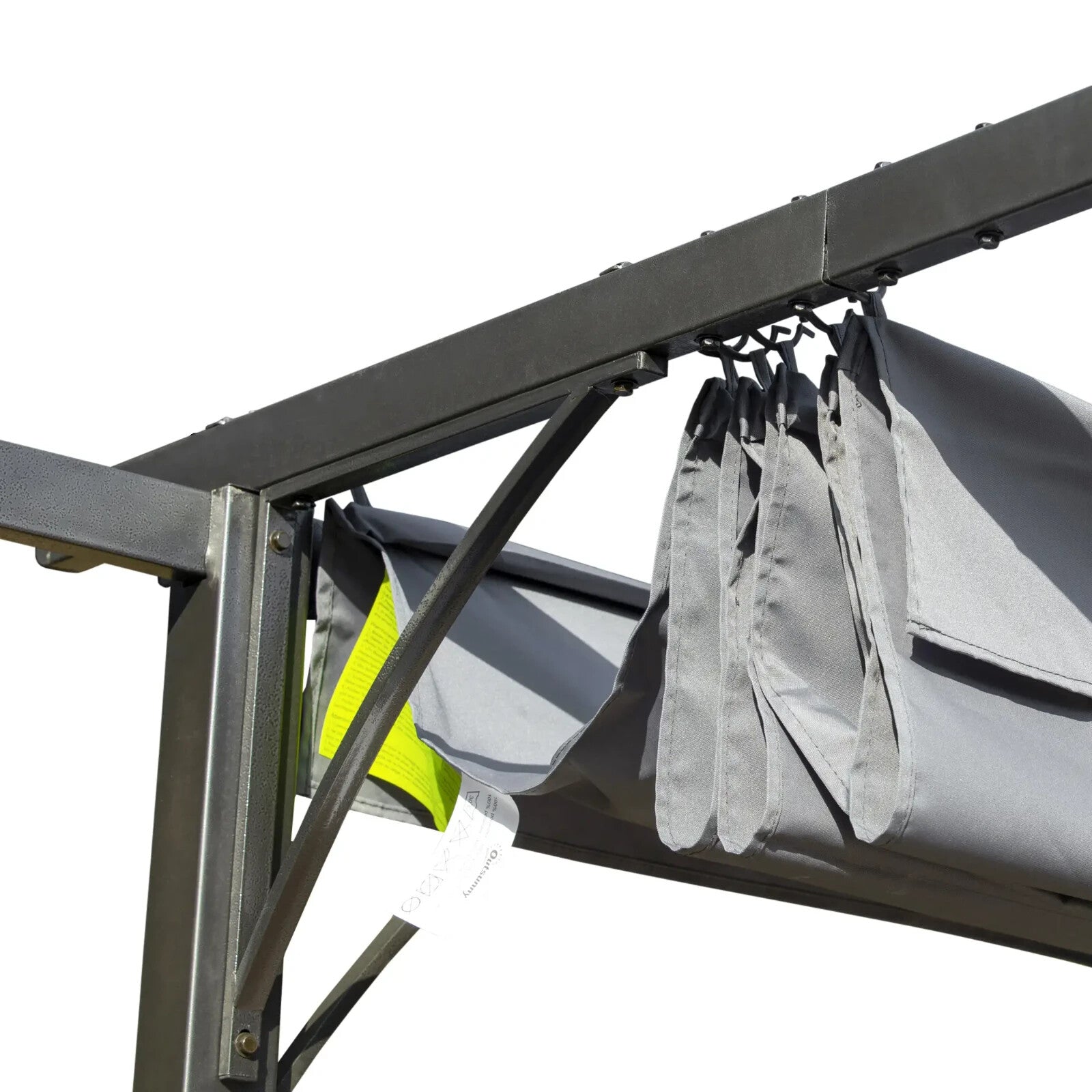 Heavy Duty Outdoor Metal Pergola 3m x 3m Gazebo Porch Awning Retractable Canopy - Home and Garden Furniture Shop - rustic - furniture