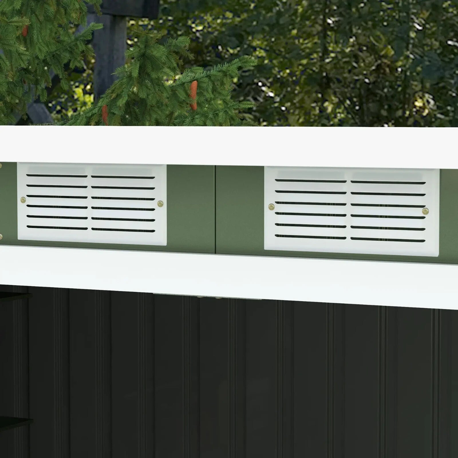 Heavy Duty Outdoor Metal Shed 9 x 4FT Steel Frame Garden Storage Shed 2 Door Set - Home and Garden Furniture Shop - rustic - furniture