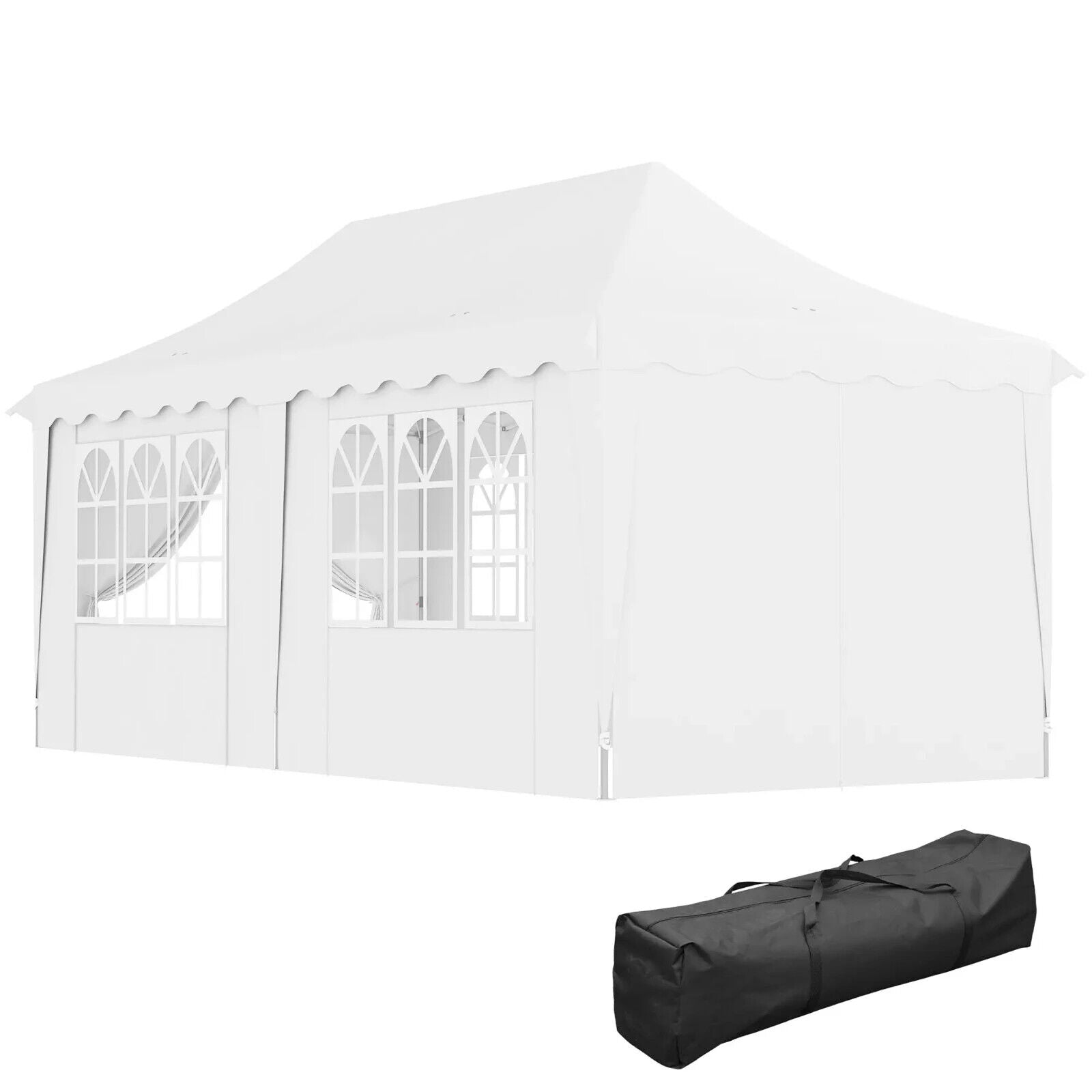 Heavy Duty Pop Up Gazebo 6m x 3m Garden Marquee Party Tent Wedding Canopy Cover - Home and Garden Furniture Shop - #rustic - furniture#