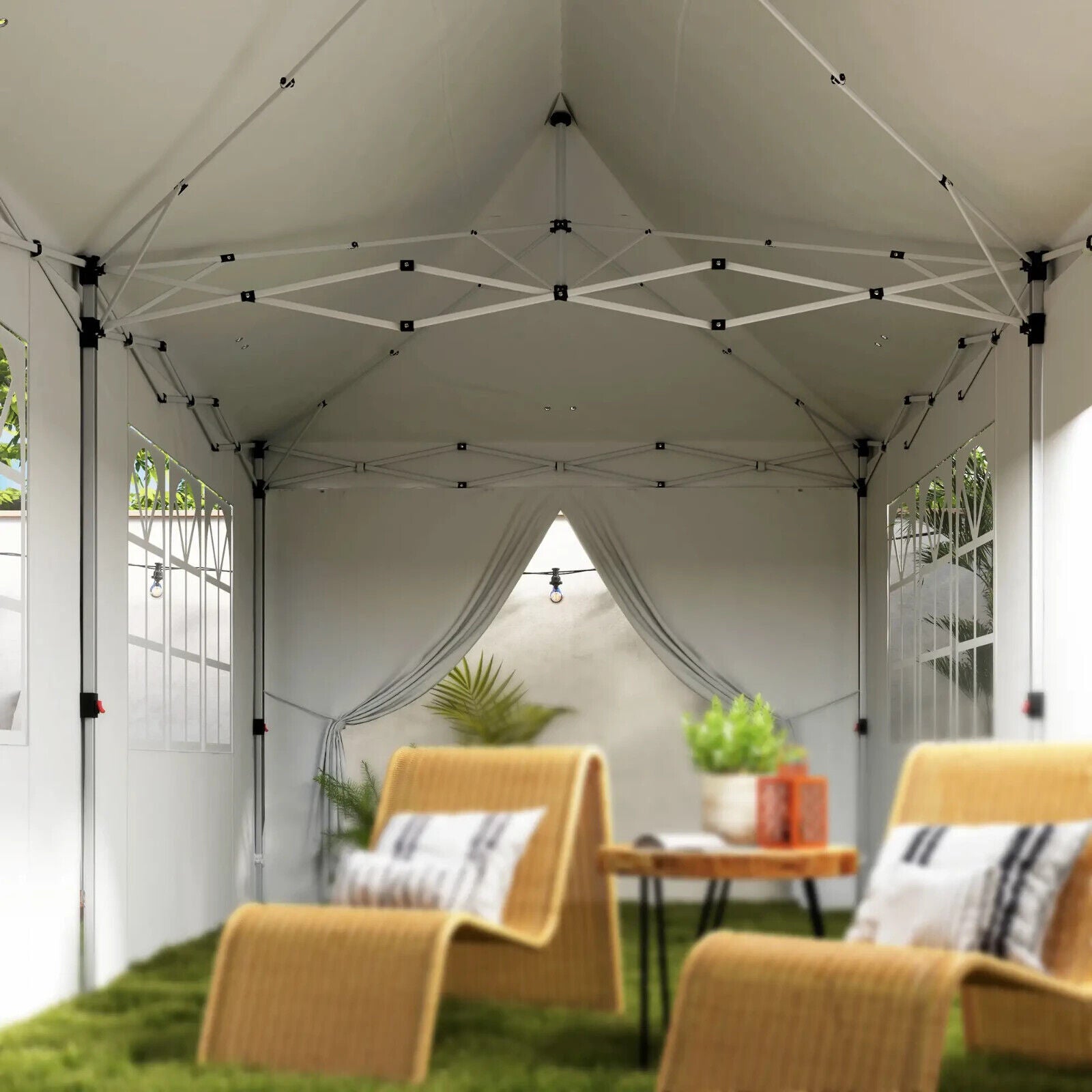Heavy Duty Pop Up Gazebo 6m x 3m Garden Marquee Party Tent Wedding Canopy Cover - Home and Garden Furniture Shop - #rustic - furniture#