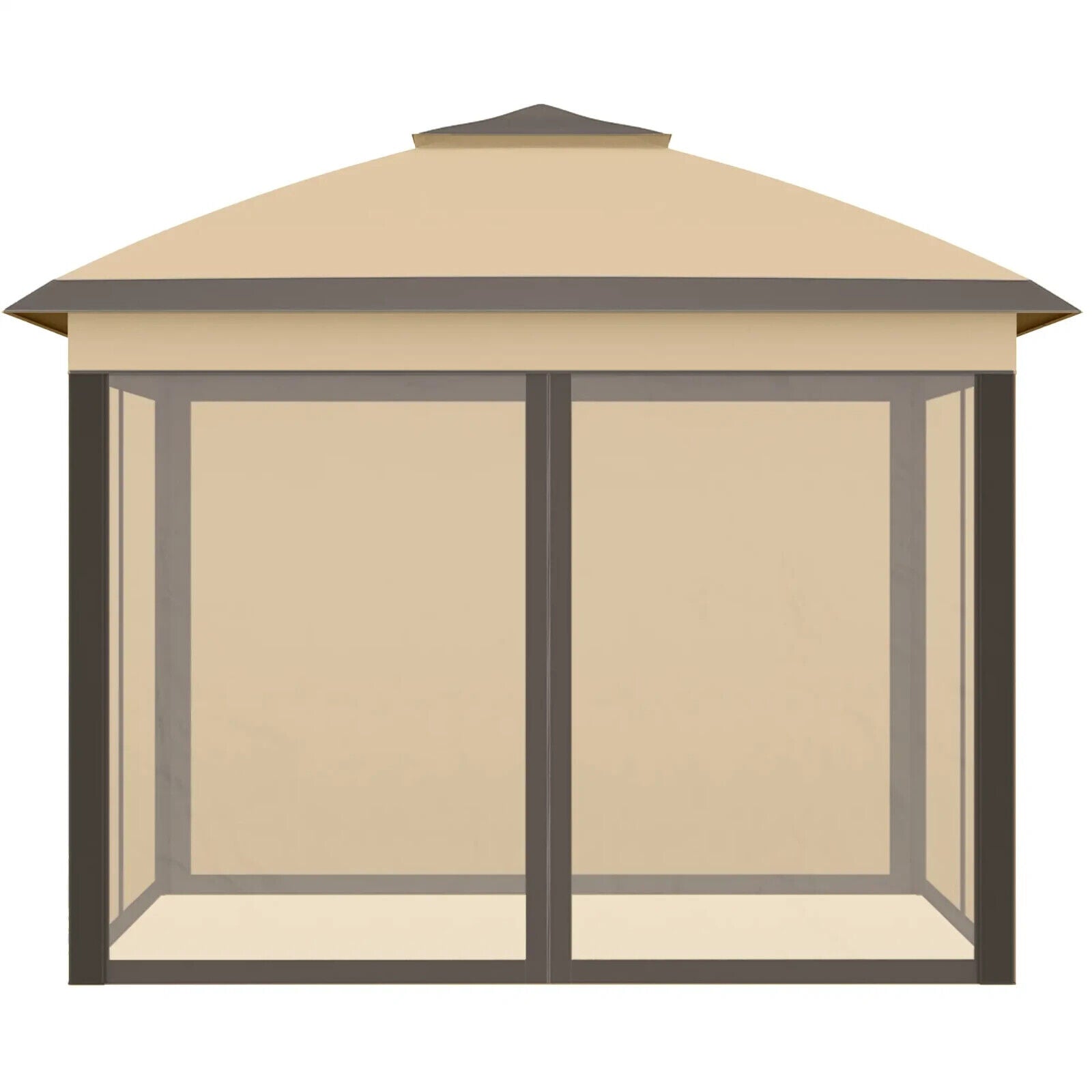 Heavy Duty Pop Up Gazebo Height Adjustable Canopy Tent Sides Carrying Bag Beige - Home and Garden Furniture Shop - #rustic - furniture#