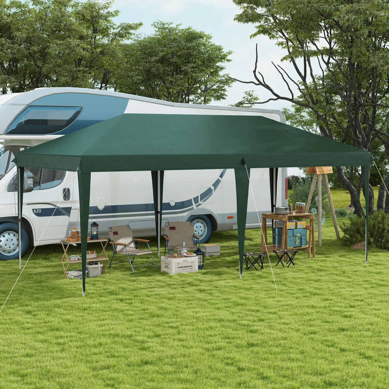 Heavy Duty Pop Up Gazebo Large 6 x 3(m) Wedding Tent Patio Party Event Canopy - Home and Garden Furniture Shop - #rustic - furniture#