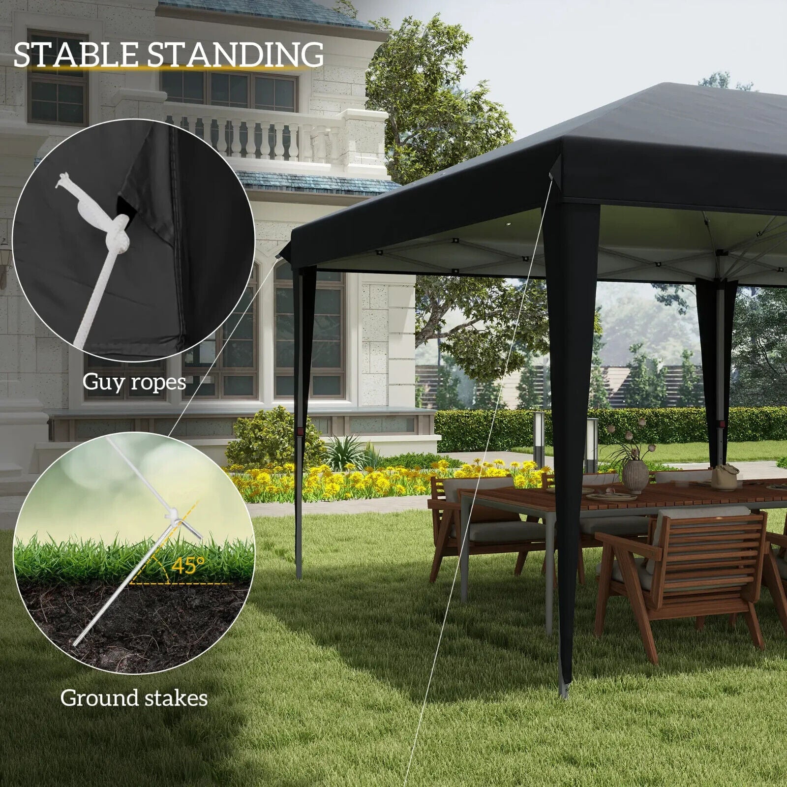 Heavy Duty Pop Up Gazebo Marquee 3 x 6m Patio Party Tent Event Heavy Duty Canopy - Home and Garden Furniture Shop - #rustic - furniture#