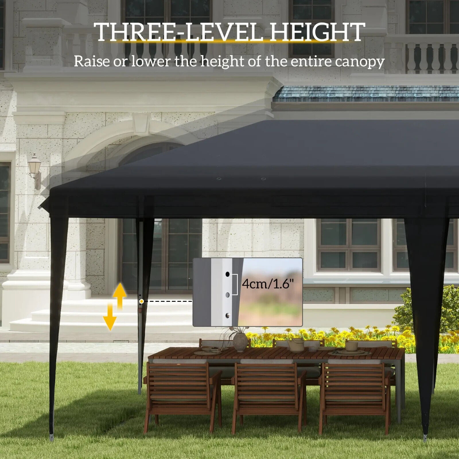 Heavy Duty Pop Up Gazebo Marquee 3 x 6m Patio Party Tent Event Heavy Duty Canopy - Home and Garden Furniture Shop - #rustic - furniture#