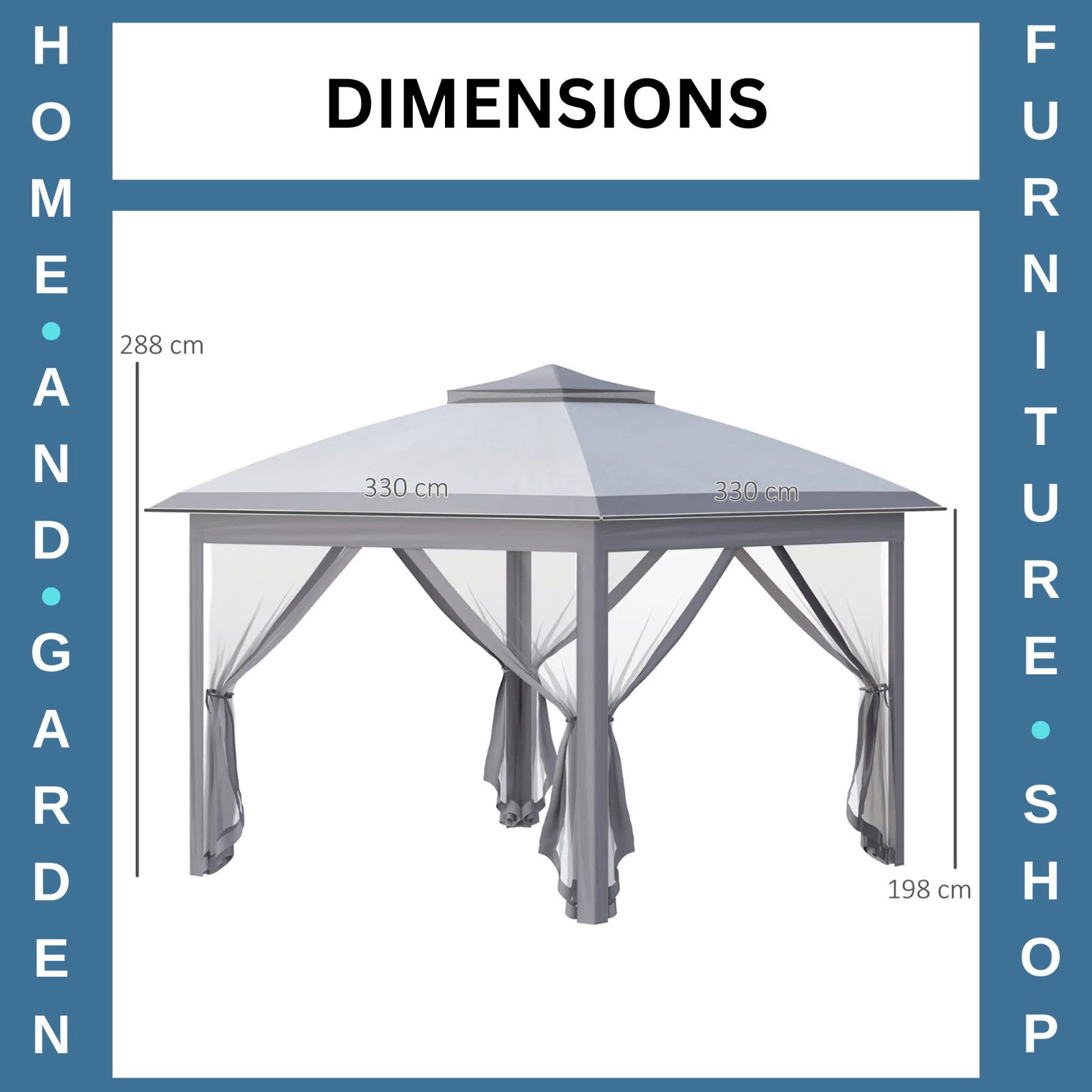 Heavy Duty Pop Up Gazebo Marquee with Sides Canopy Tent Camping Carrying Bag Set - Home and Garden Furniture Shop - #rustic - furniture#