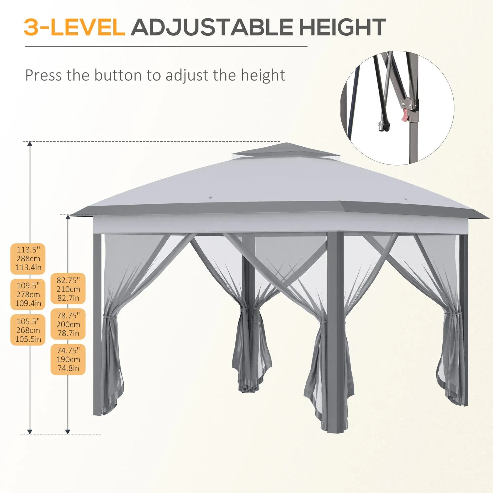 Heavy Duty Pop Up Gazebo Marquee with Sides Canopy Tent Camping Carrying Bag Set - Home and Garden Furniture Shop - #rustic - furniture#