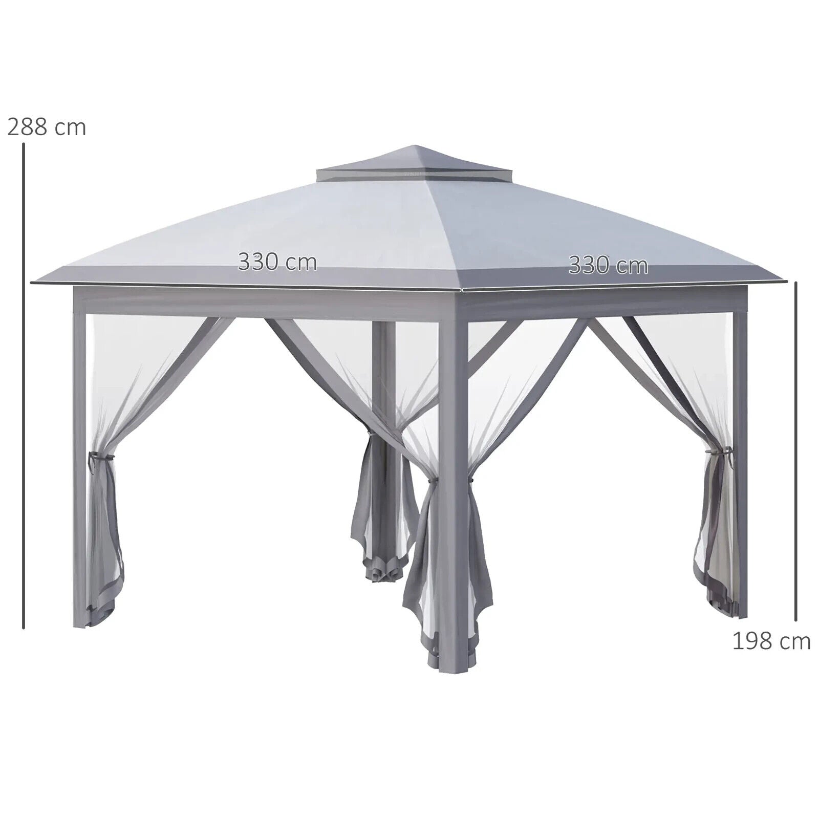 Heavy Duty Pop Up Gazebo Marquee with Sides Canopy Tent Camping Carrying Bag Set - Home and Garden Furniture Shop - #rustic - furniture#