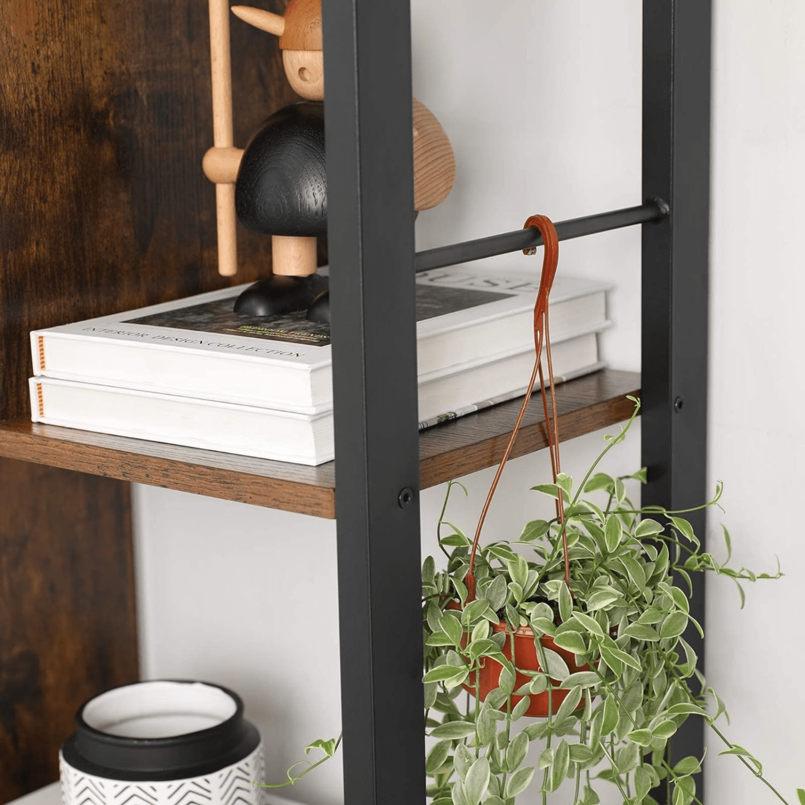 Industrial Bookcase Cupboard Tall Rustic Bookshelf 5 Tier Rustic Shelving Unit - Home and Garden Furniture Shop - rustic - furniture