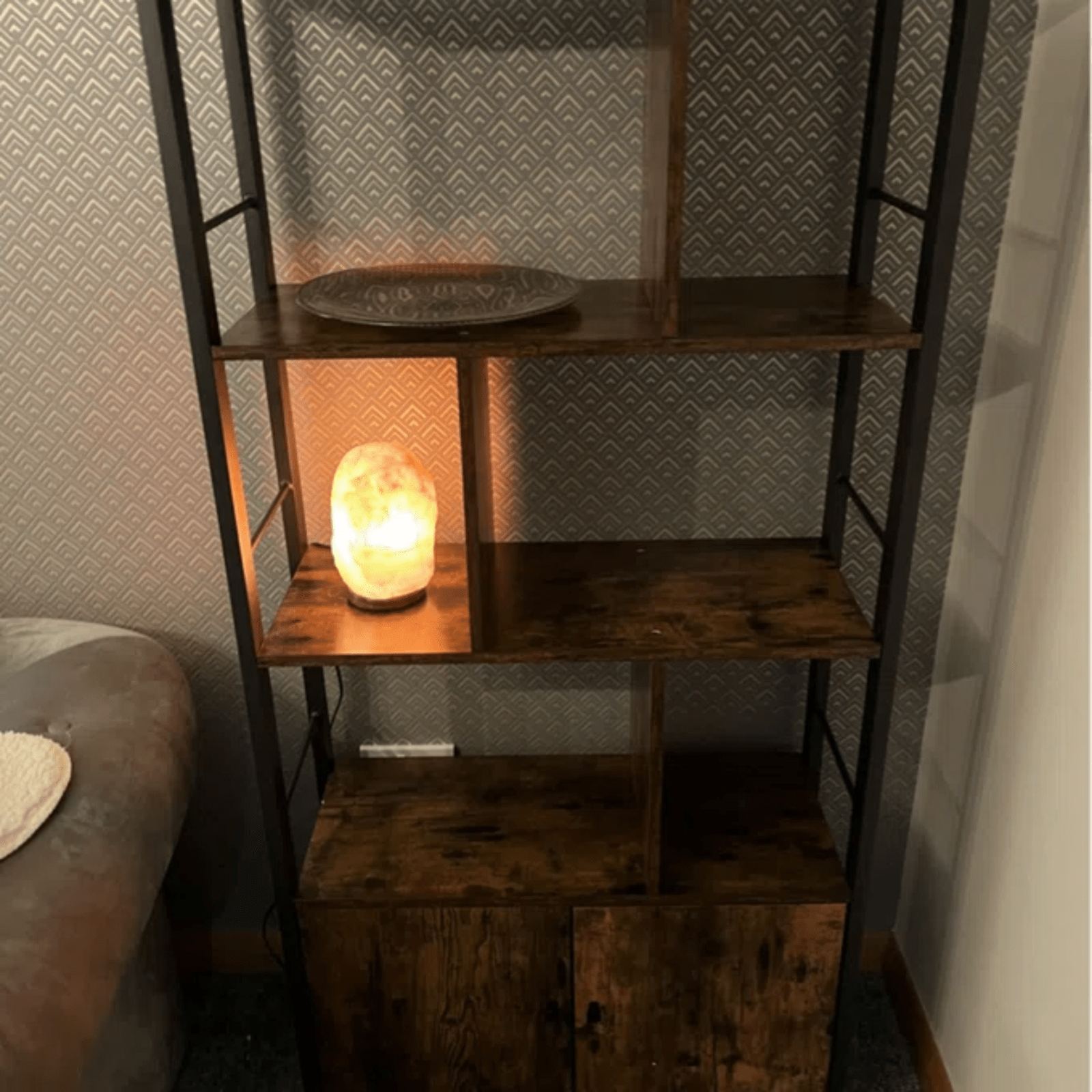 Industrial Bookcase Cupboard Tall Rustic Bookshelf 5 Tier Rustic Shelving Unit - Home and Garden Furniture Shop - rustic - furniture