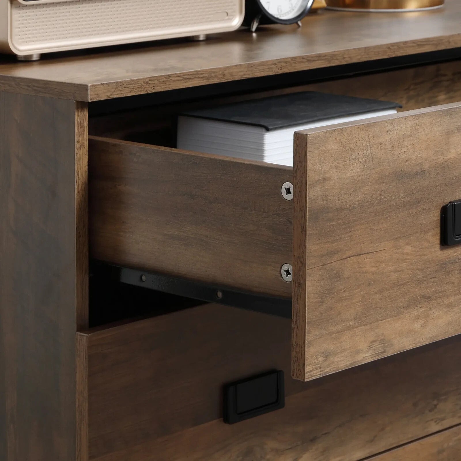 Industrial Chest of Drawers 4 Drawer Dresser Storage Bedroom Cabinet Living Room - Home and Garden Furniture Shop - rustic - furniture