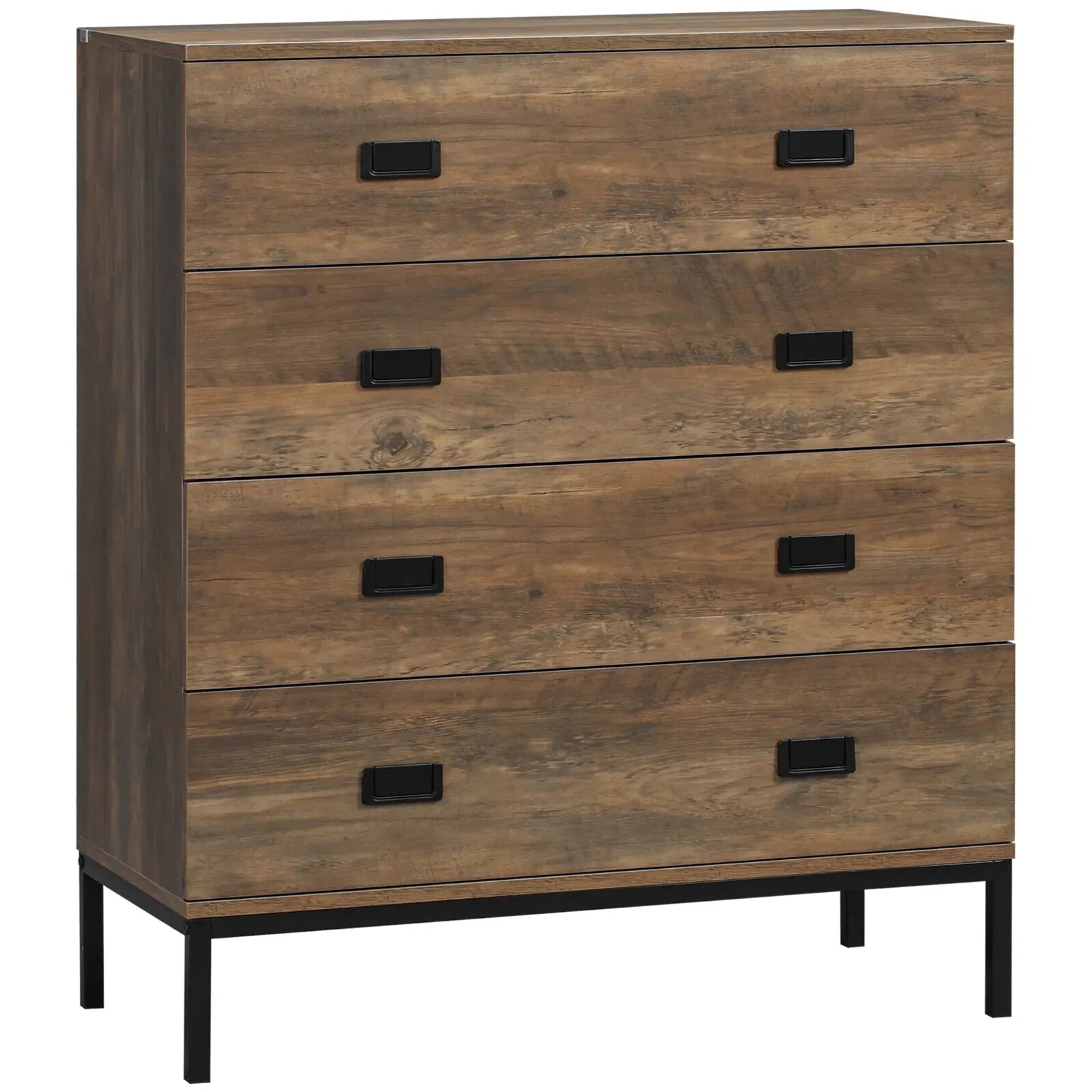 Industrial Chest of Drawers 4 Drawer Dresser Storage Bedroom Cabinet Living Room - Home and Garden Furniture Shop - rustic - furniture
