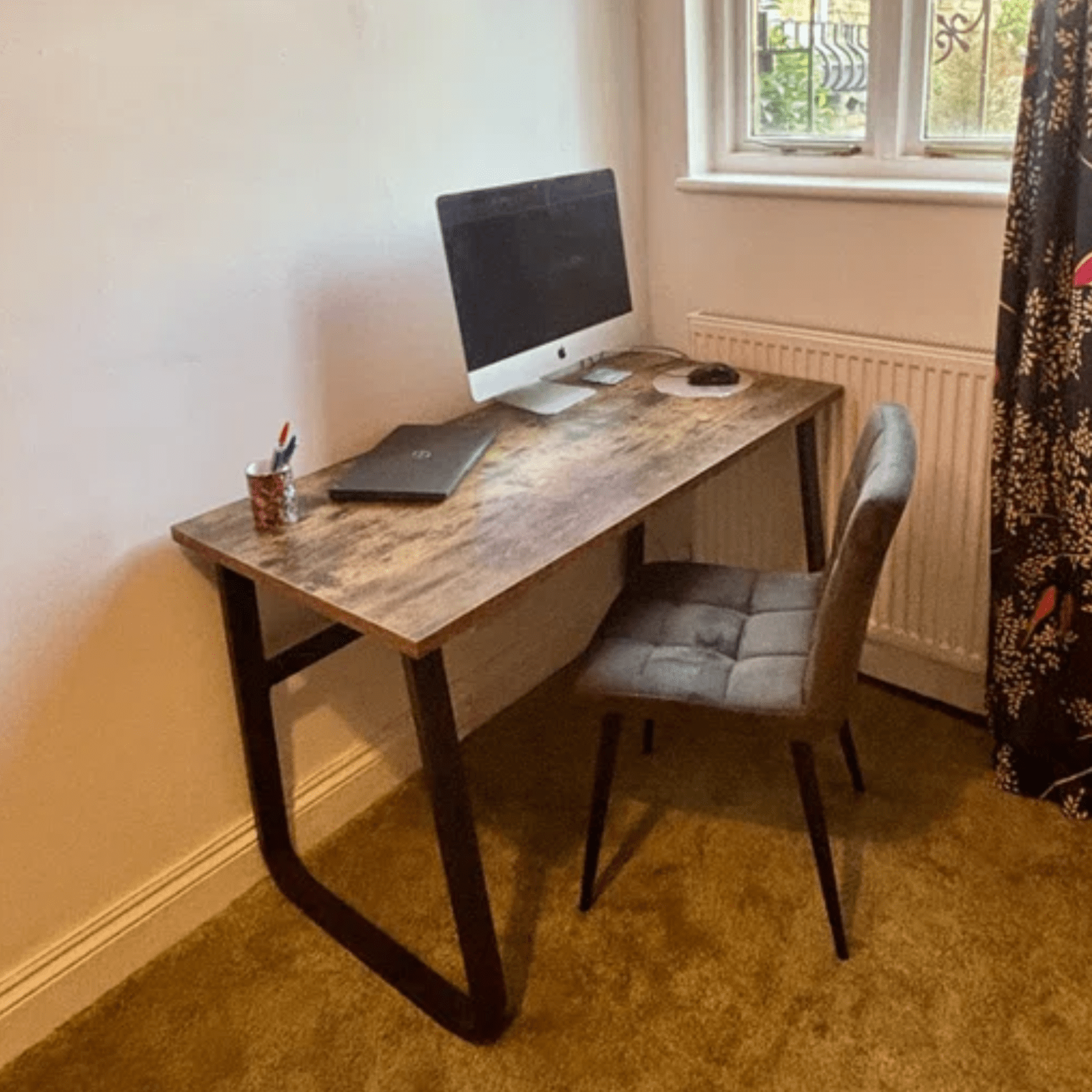 Industrial Computer Desk Laptop Table Home Office Study Workstation Writing Desk - Home and Garden Furniture Shop - rustic - furniture