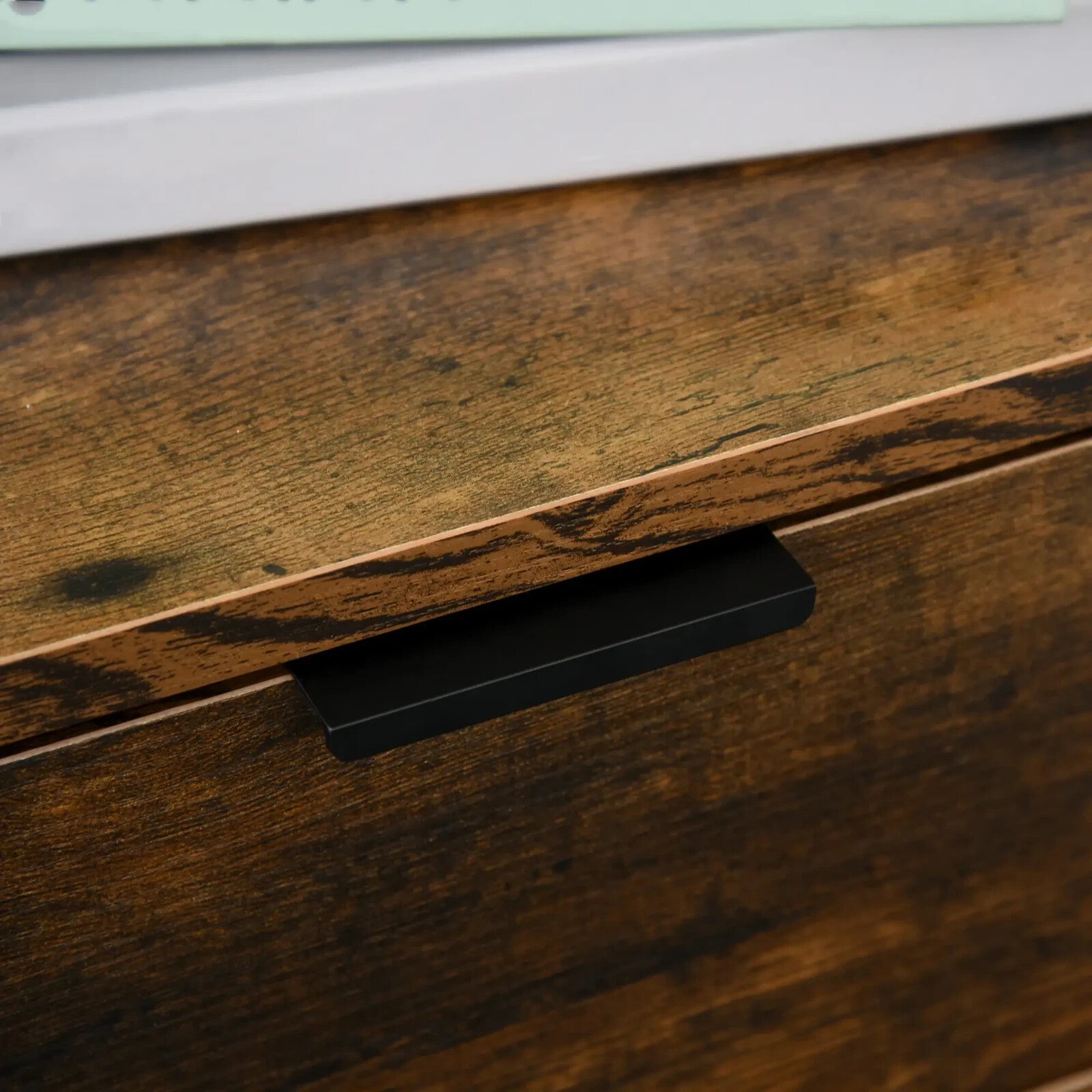 Industrial Storage Cabinet 3 Drawer Chest of Drawers Desk Handles Standing Unit - Home and Garden Furniture Shop - rustic - furniture