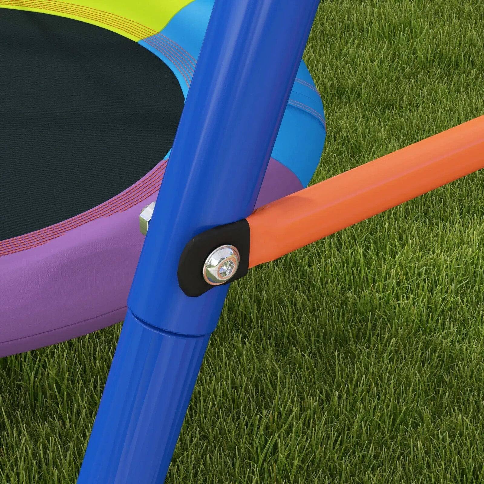 Kids Nest Swing Seat with A - Frame Structure Outdoor Play Equipment Multicoloured - Home and Garden Furniture Shop - rustic - furniture