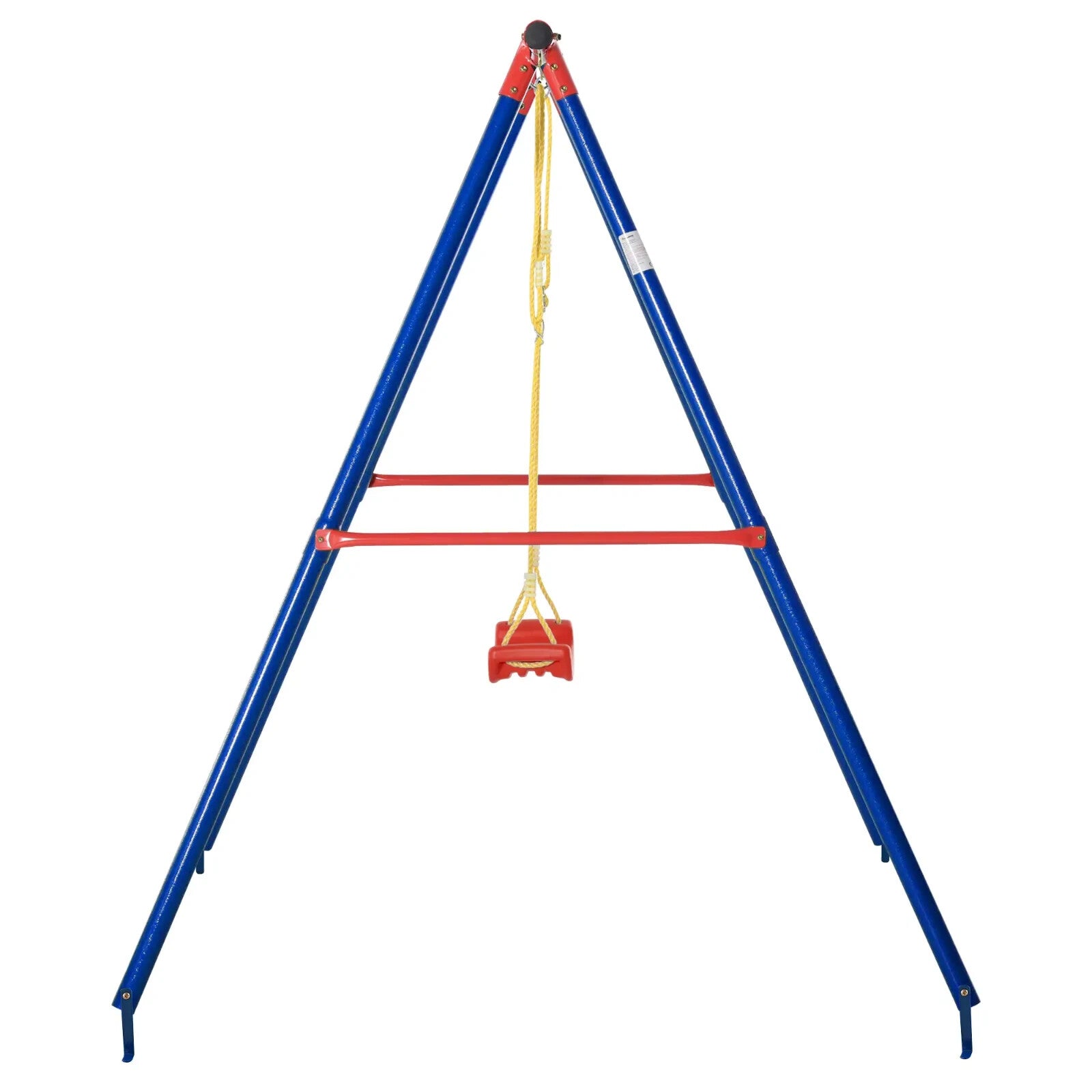 Kids Swing Set Toddler Heavy Duty A - Frame Stand w/ Adjustable Rope Multi - Colour - Home and Garden Furniture Shop - rustic - furniture