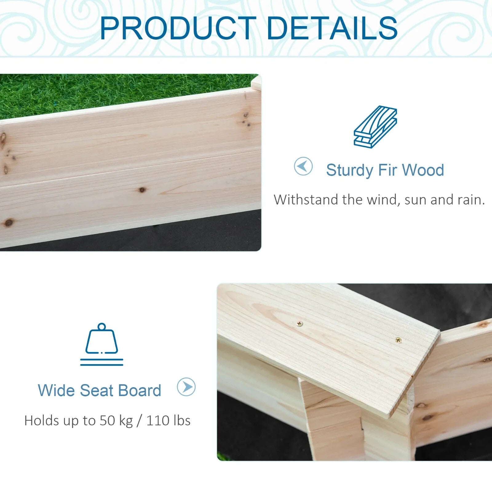 Kids Wooden Octagon Sandbox with Cover and Seats for Garden Play for 3 - 8 years - Home and Garden Furniture Shop - rustic - furniture