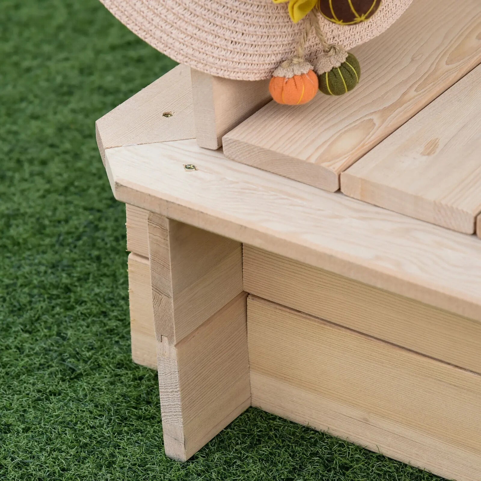 Kids Wooden Square Sandpit with Cabana Roof Sandbox Backyard Garden Playset - Home and Garden Furniture Shop - rustic - furniture