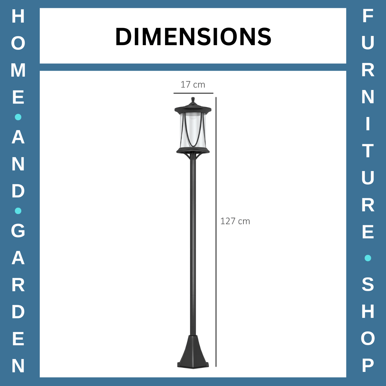 Lamp Post Solar Powered LED Light Waterproof with Automatically Turns On Black - Home and Garden Furniture Shop - rustic - furniture