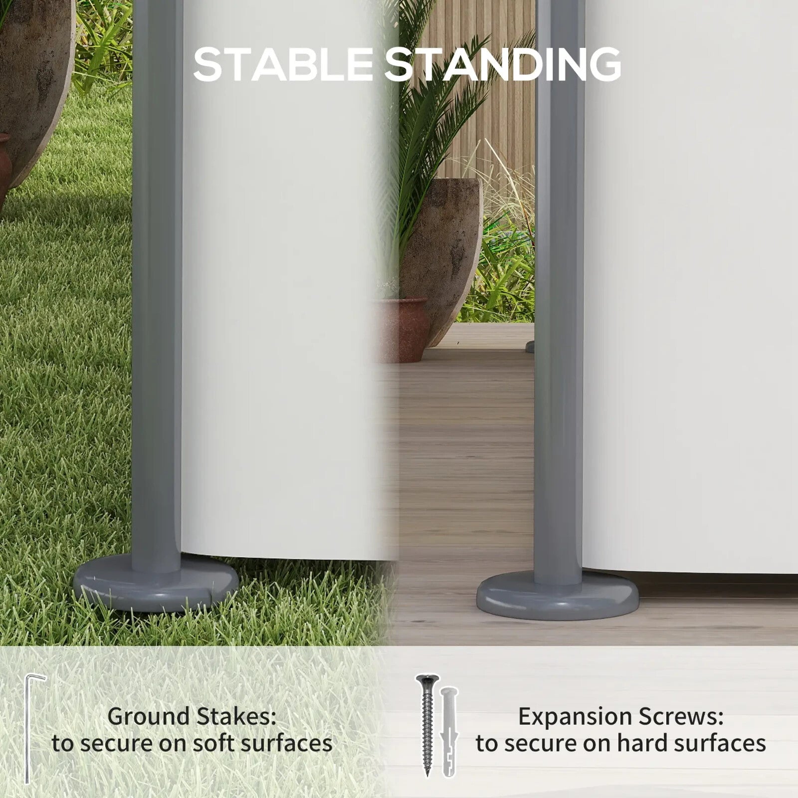 Large 3 x 4m Garden Gazebo with Sides Double Roof Metal Marquee White Curtains - Home and Garden Furniture Shop - rustic - furniture