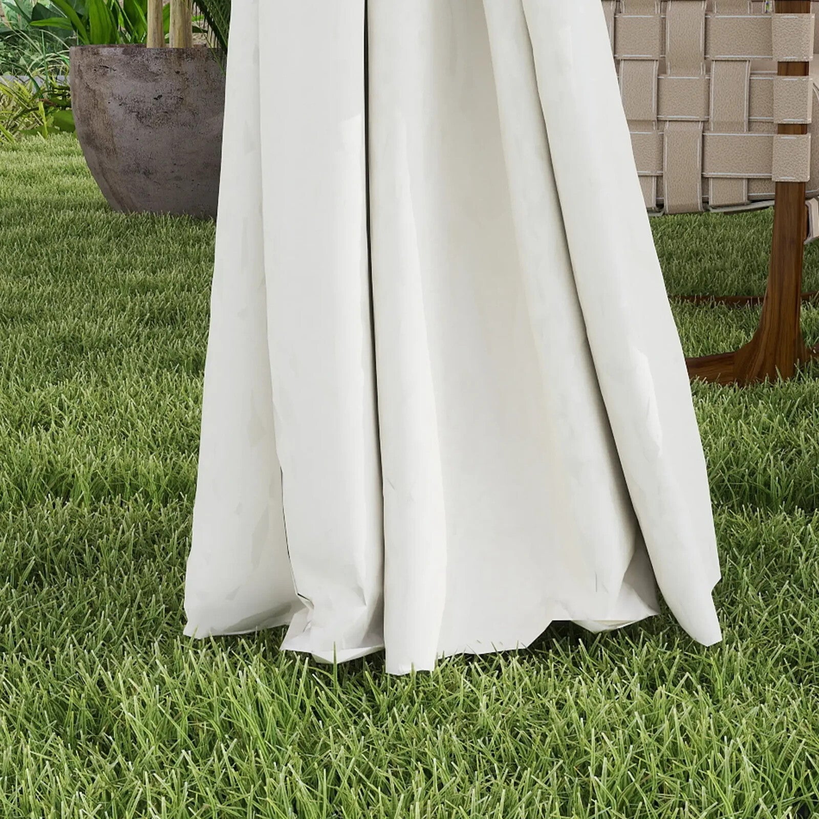 Large 3 x 4m Garden Gazebo with Sides Double Roof Metal Marquee White Curtains - Home and Garden Furniture Shop - rustic - furniture