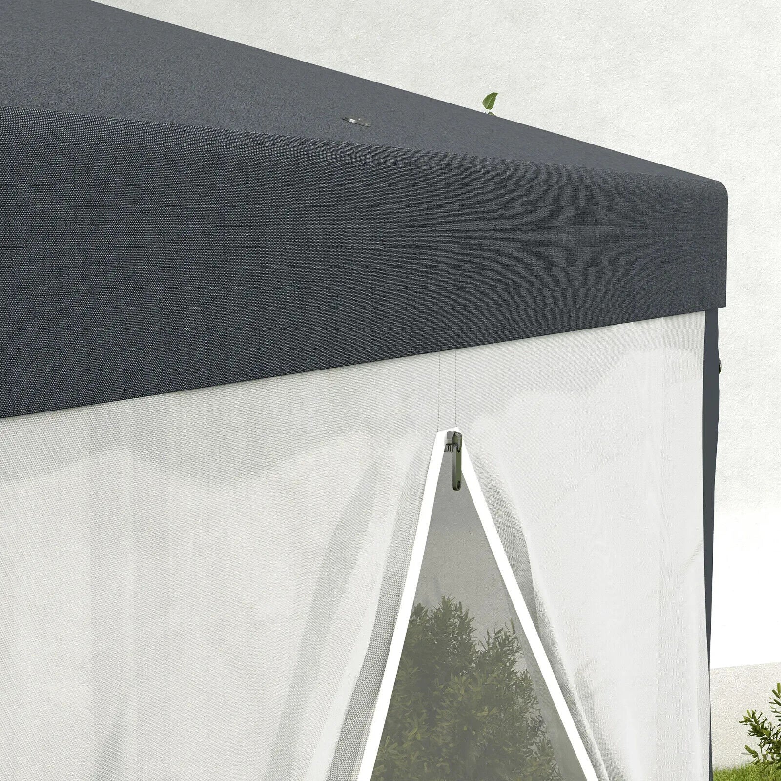 Large 4m Hexagonal Gazebo Outdoor Marquee Canopy Patio Party Tent Sun Shade Grey - Home and Garden Furniture Shop - #rustic - furniture#