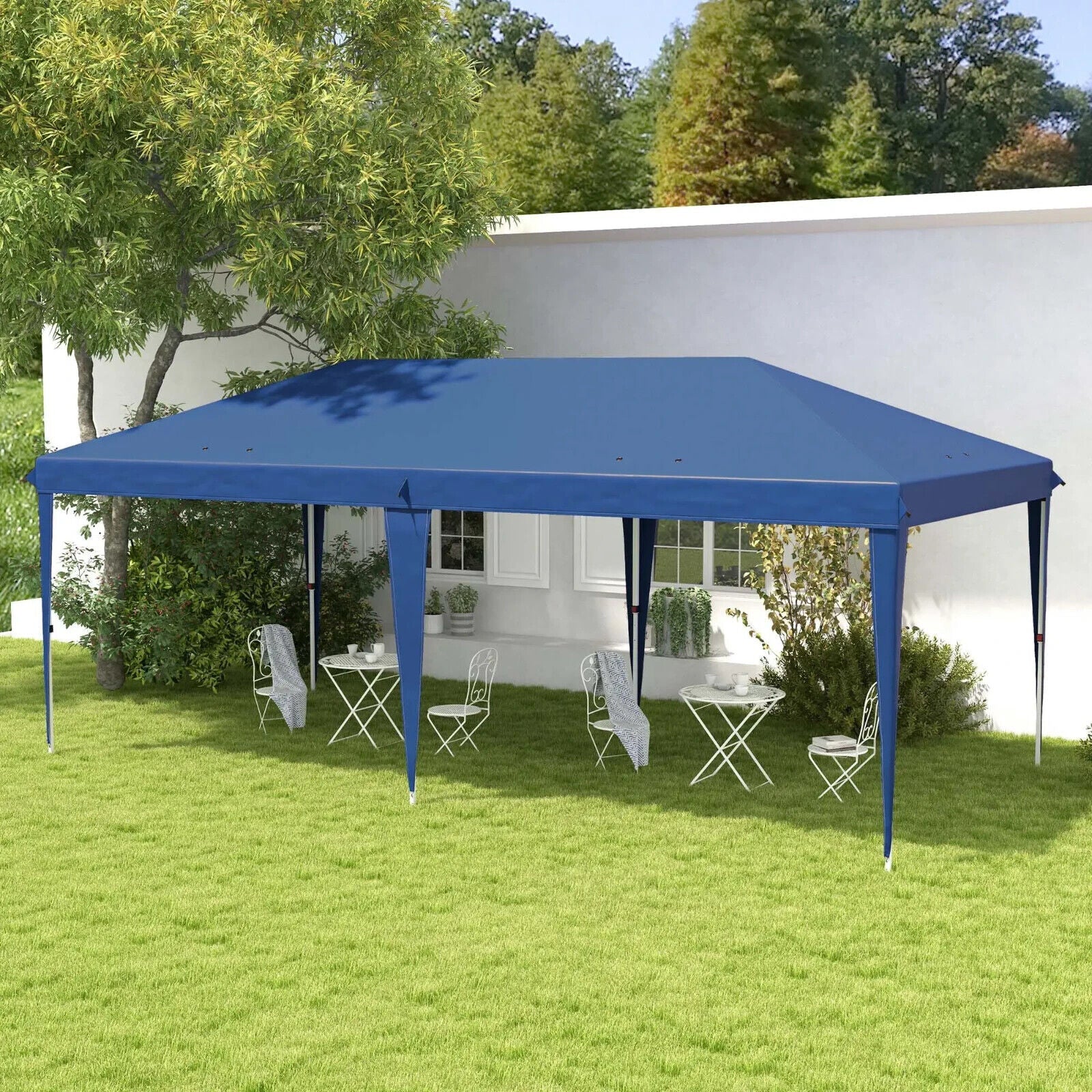 Large 6 x 3m Pop Up Gazebo Canopy Waterproof Outdoor Garden Party Tent Marquee - Home and Garden Furniture Shop - #rustic - furniture#