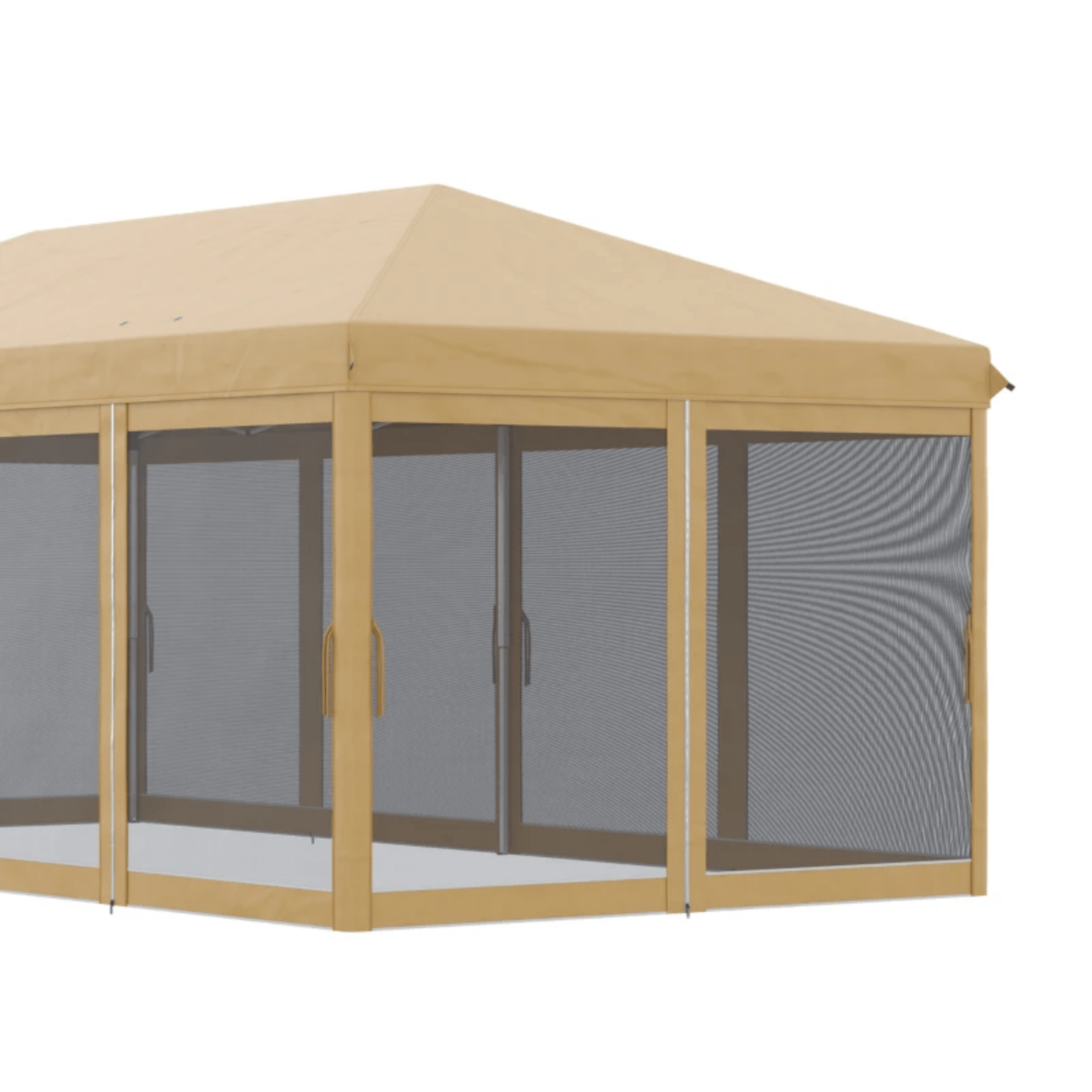 Large 6 x 3m Pop Up Gazebo Party Tent Canopy Shelter 6 Removable Sidewalls Beige - Home and Garden Furniture Shop - #rustic - furniture#