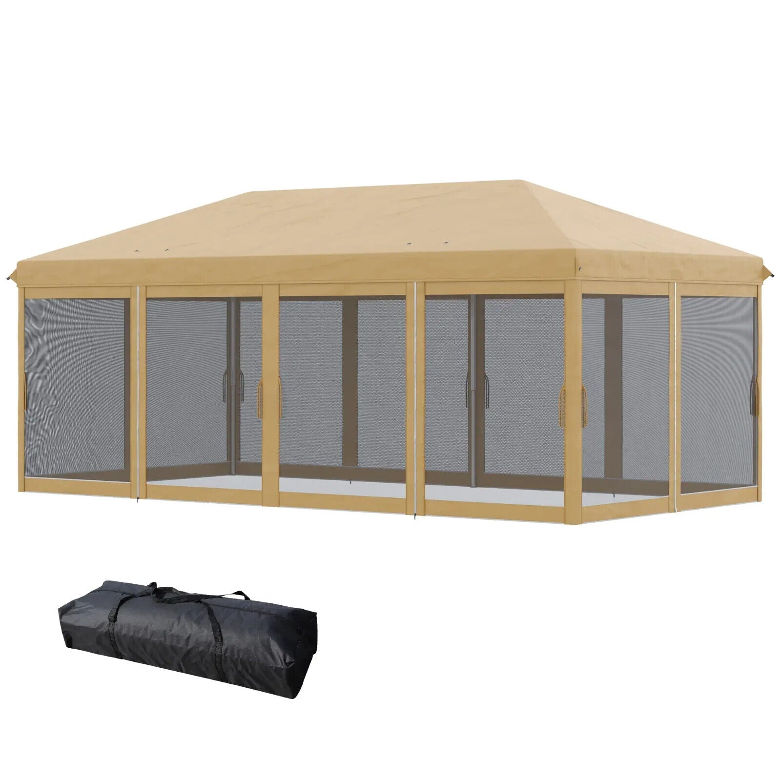 Large 6 x 3m Pop Up Gazebo Party Tent Marquee Canopy with 6 Removable Sidewalls - Home and Garden Furniture Shop - #rustic - furniture#