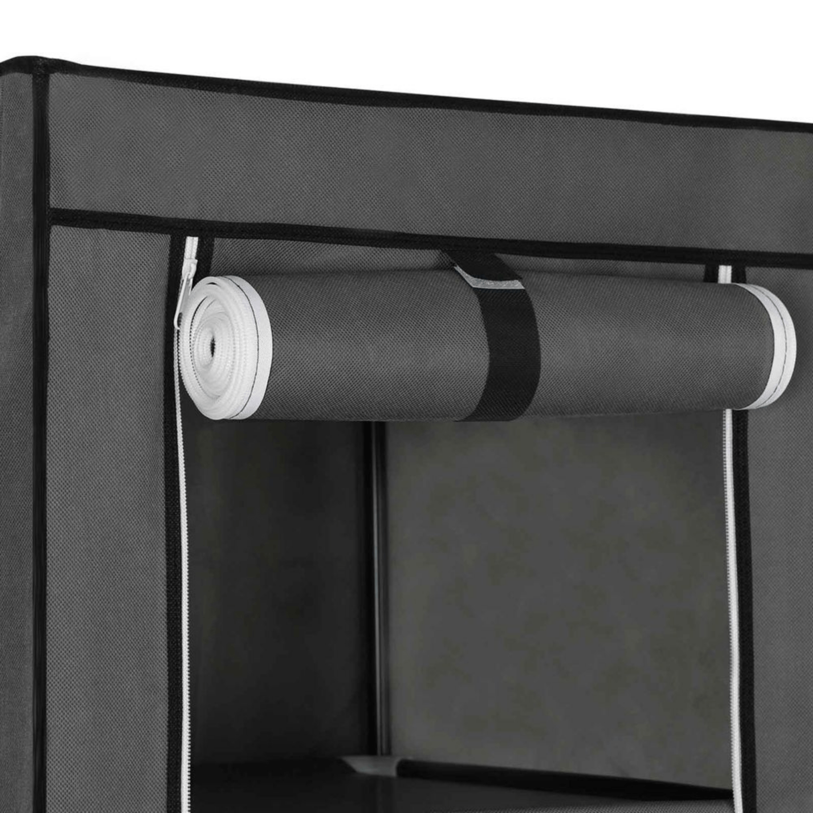 Large Canvas Wardrobe Cupboard Shelves Bedroom Storage Hanging Clothes Rail Rack - Home and Garden Furniture Shop - rustic - furniture