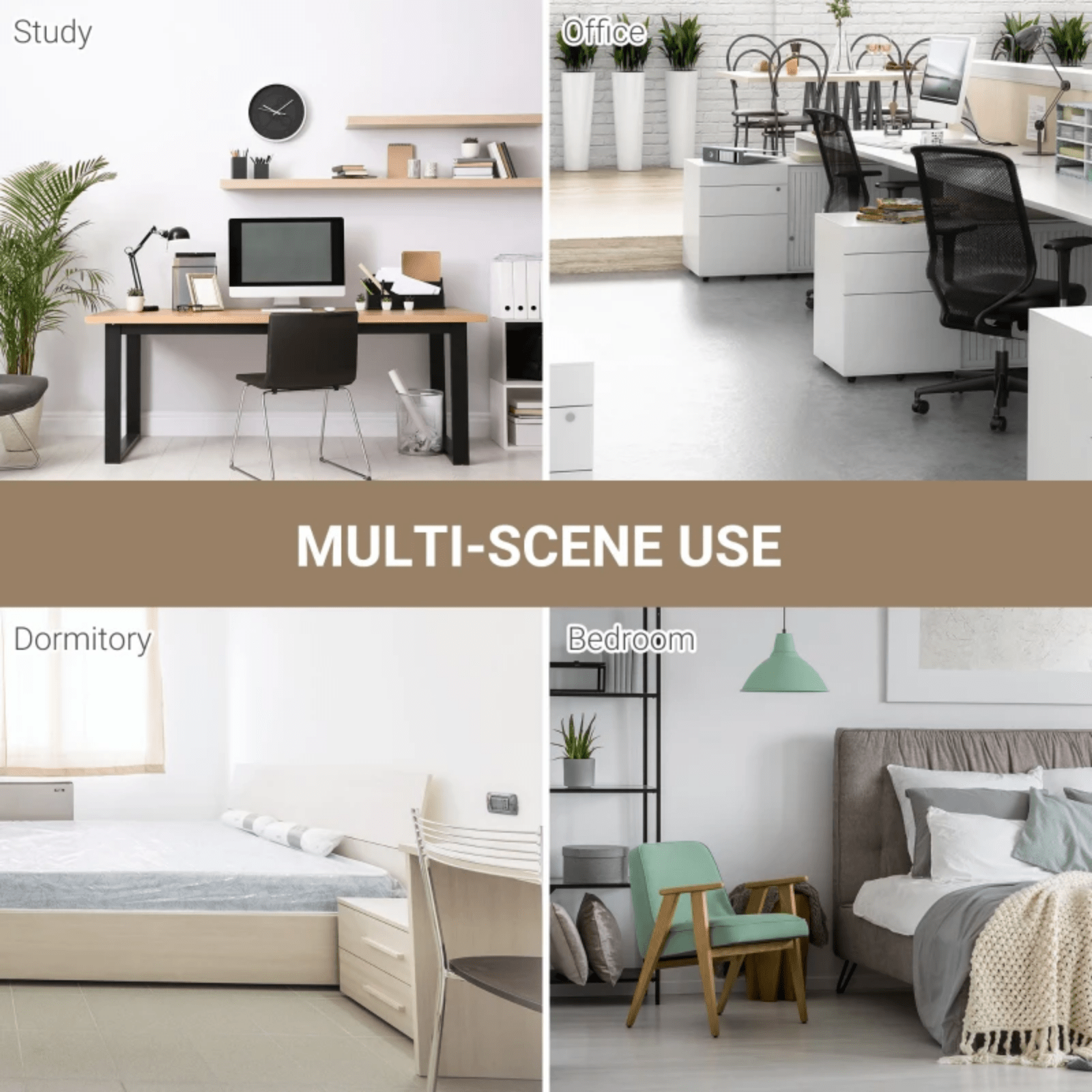 Large Computer Desk Industrial Wood Table Home Office PC Workstation Metal Legs - Home and Garden Furniture Shop - rustic - furniture