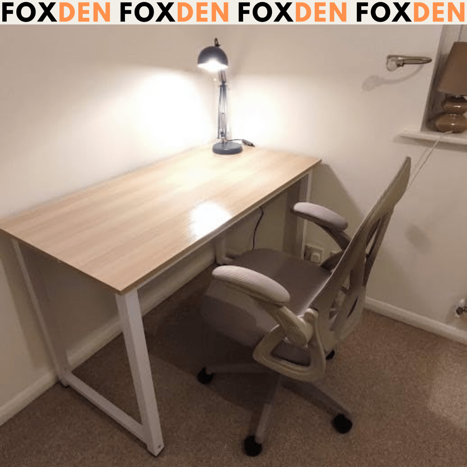 Large Computer Desk Industrial Wood Table Home Office PC Workstation Metal Legs - Home and Garden Furniture Shop - rustic - furniture