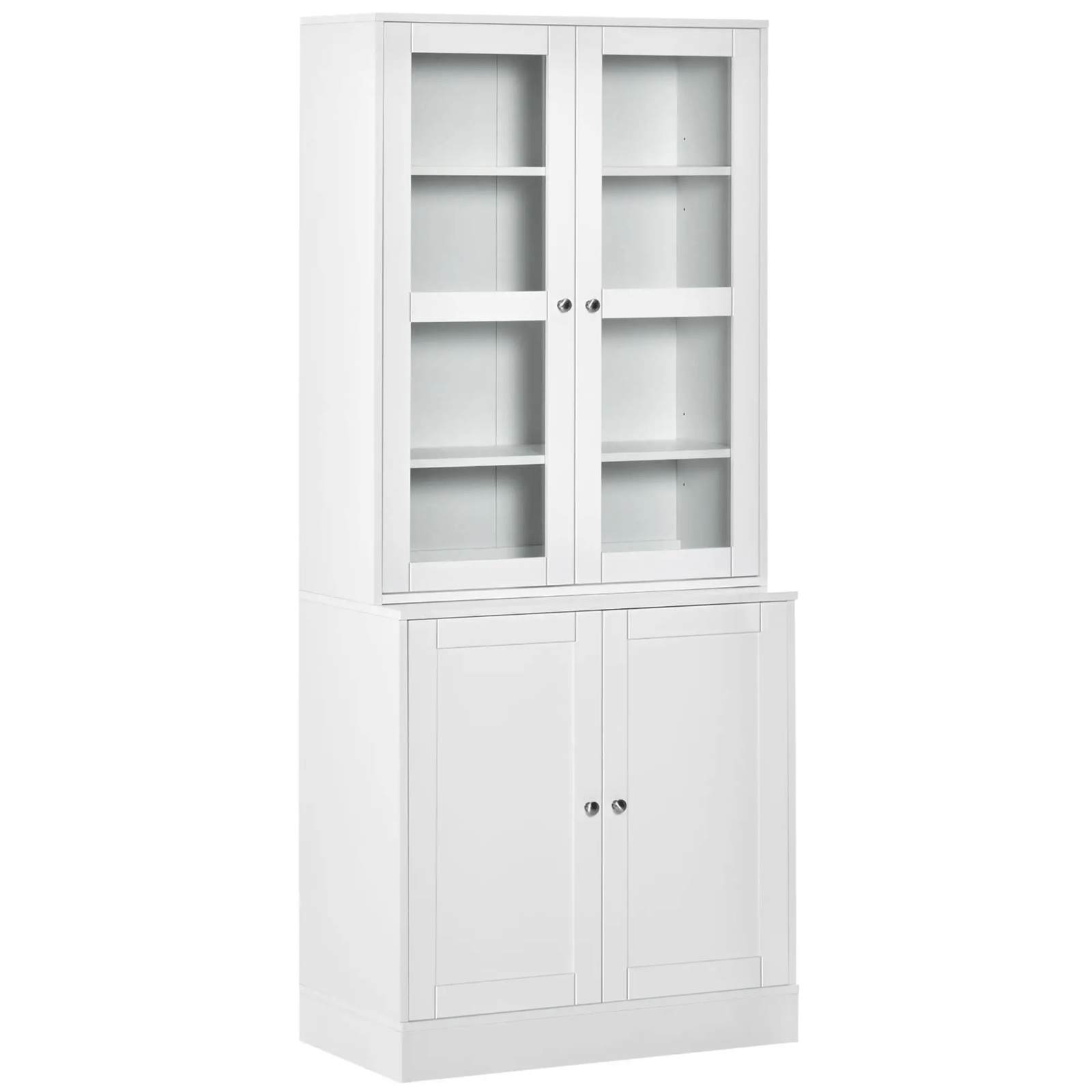 Large Freestanding Kitchen Pantry Cupboard Larder Storage Cabinet Glass Doors - Home and Garden Furniture Shop - #rustic - furniture#