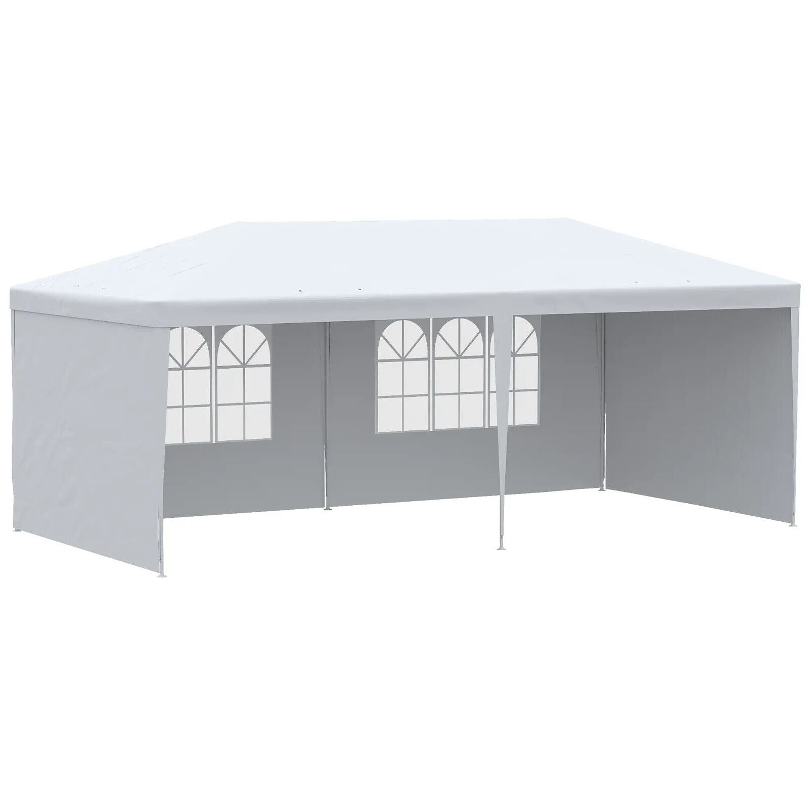 Large Garden Gazebo Wedding Marquee Party Tent 6 x 3m Canopy Canopy Patio White - Home and Garden Furniture Shop - #rustic - furniture#