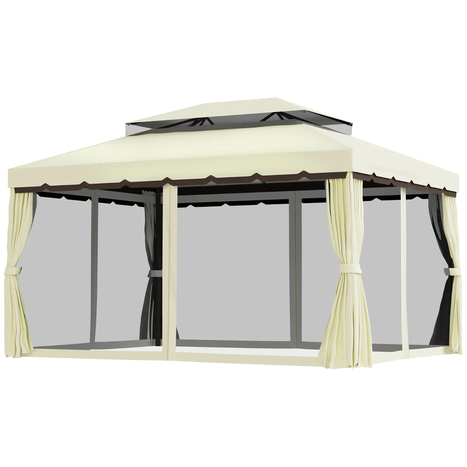 Large Gazebo with Sides Curtains Aluminium Patio Marquee Party Tent 3m x 3.6m - Home and Garden Furniture Shop - rustic - furniture