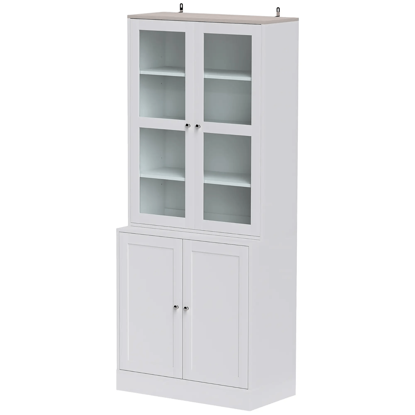 Large Kitchen Larder Cabinet Bookcase Display Storage Doors Adjustable Shelves - Home and Garden Furniture Shop - rustic - furniture