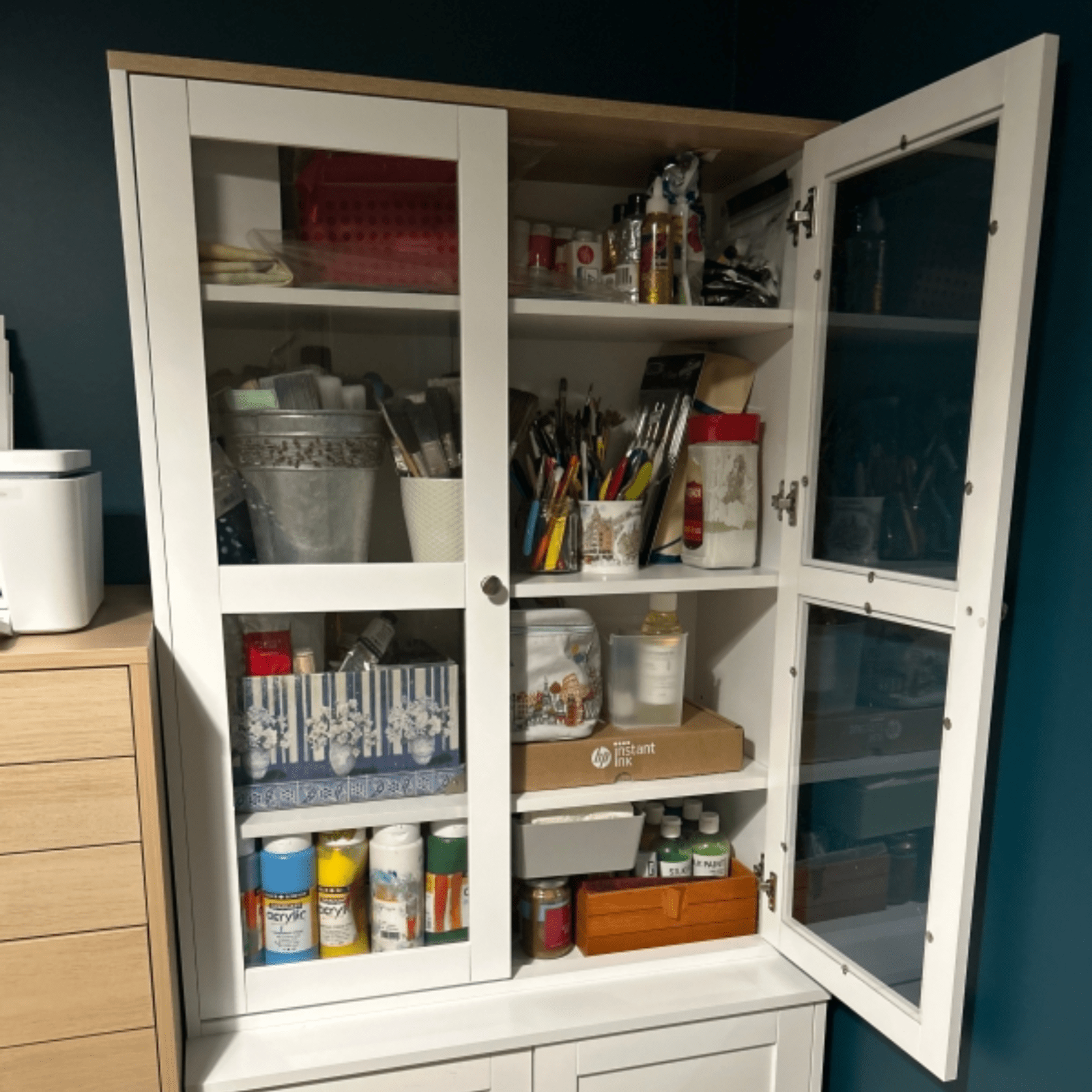 Large Kitchen Larder Cabinet Bookcase Display Storage Doors Adjustable Shelves - Home and Garden Furniture Shop - rustic - furniture