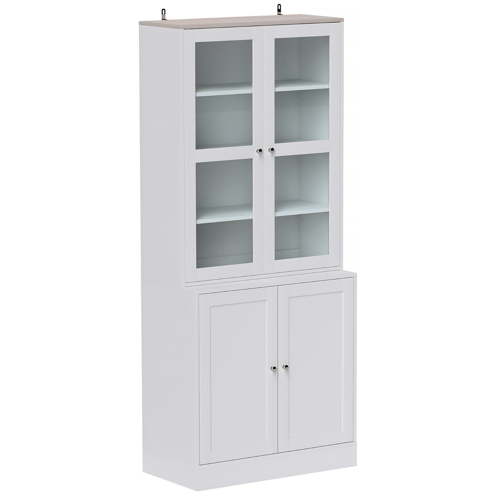 Large Kitchen Larder Cabinet Bookcase Display Storage Doors Adjustable Shelves - Home and Garden Furniture Shop - rustic - furniture